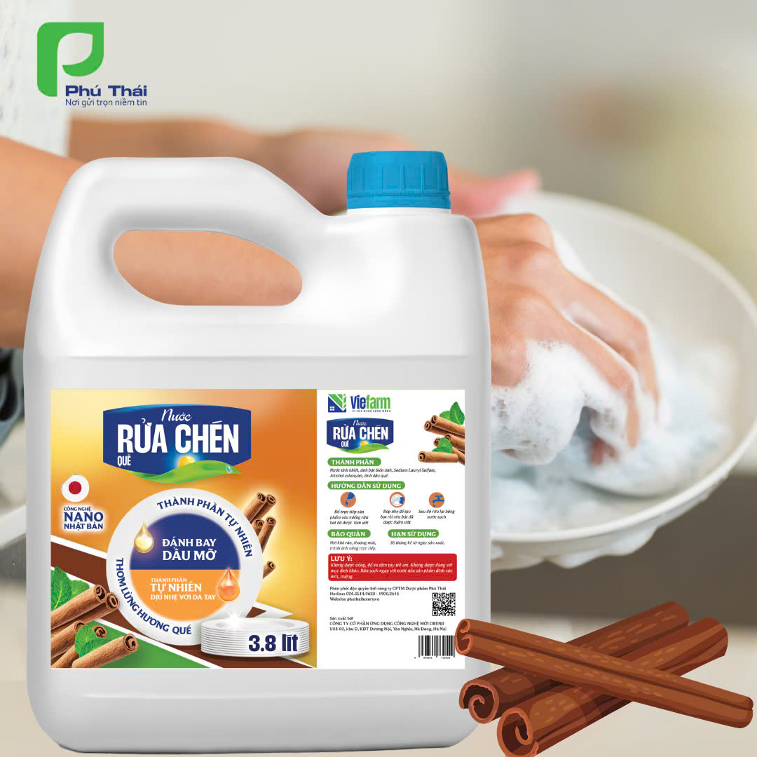Nước rửa chén quế VIEFARM 3,8 lít - 2