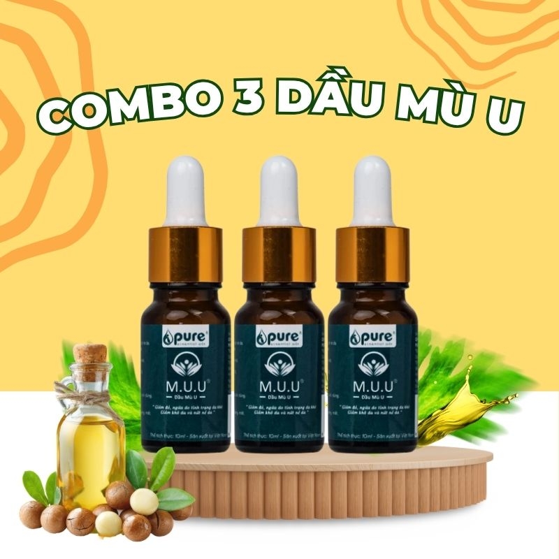 Combo 3 chai dầu mù u 10ml