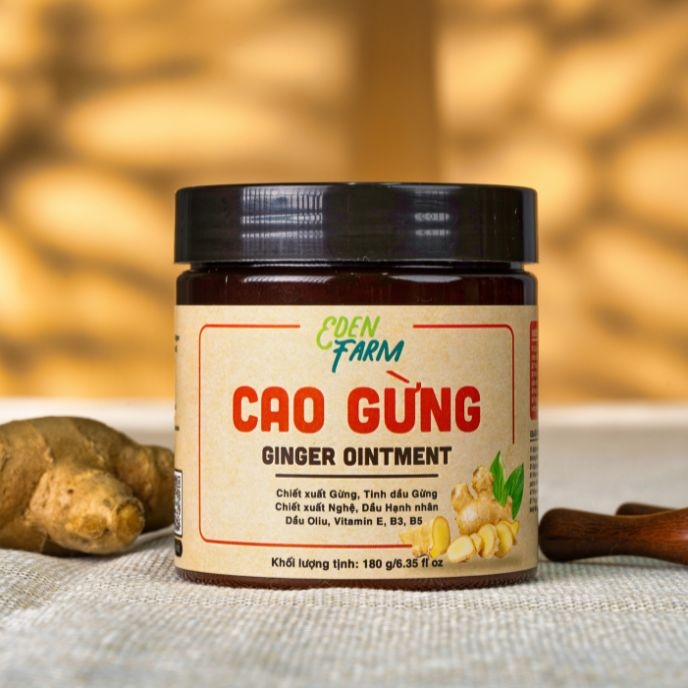 Cao gừng Eden Farm 180gr hỗ trợ nhức mỏi xương khớp, giữ ấm cơ thể, giảm mỡ bụng - Phân phối chính hãng