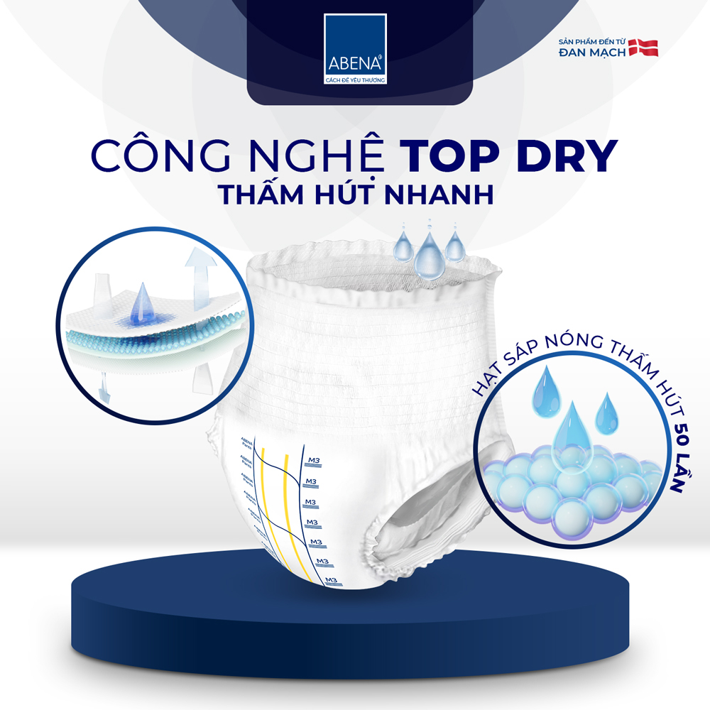 Tã quần người lớn Abena Pants Premium M3 (15 miếng/gói)