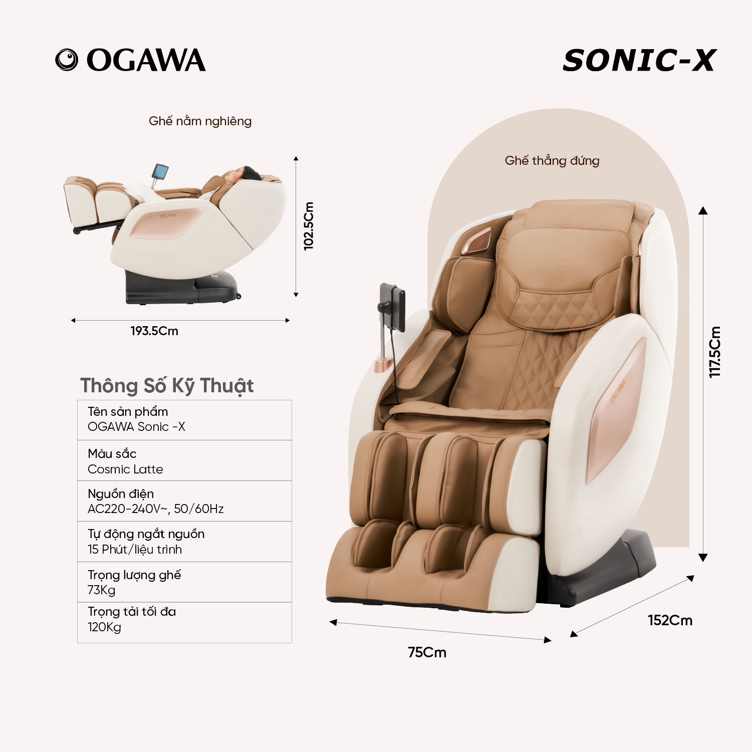 Ghế Massage Smart Sonic X, hiệu Ogawa (OG-5572)-OGAWA Sonic X Massage Chair (OG-5572) - 10