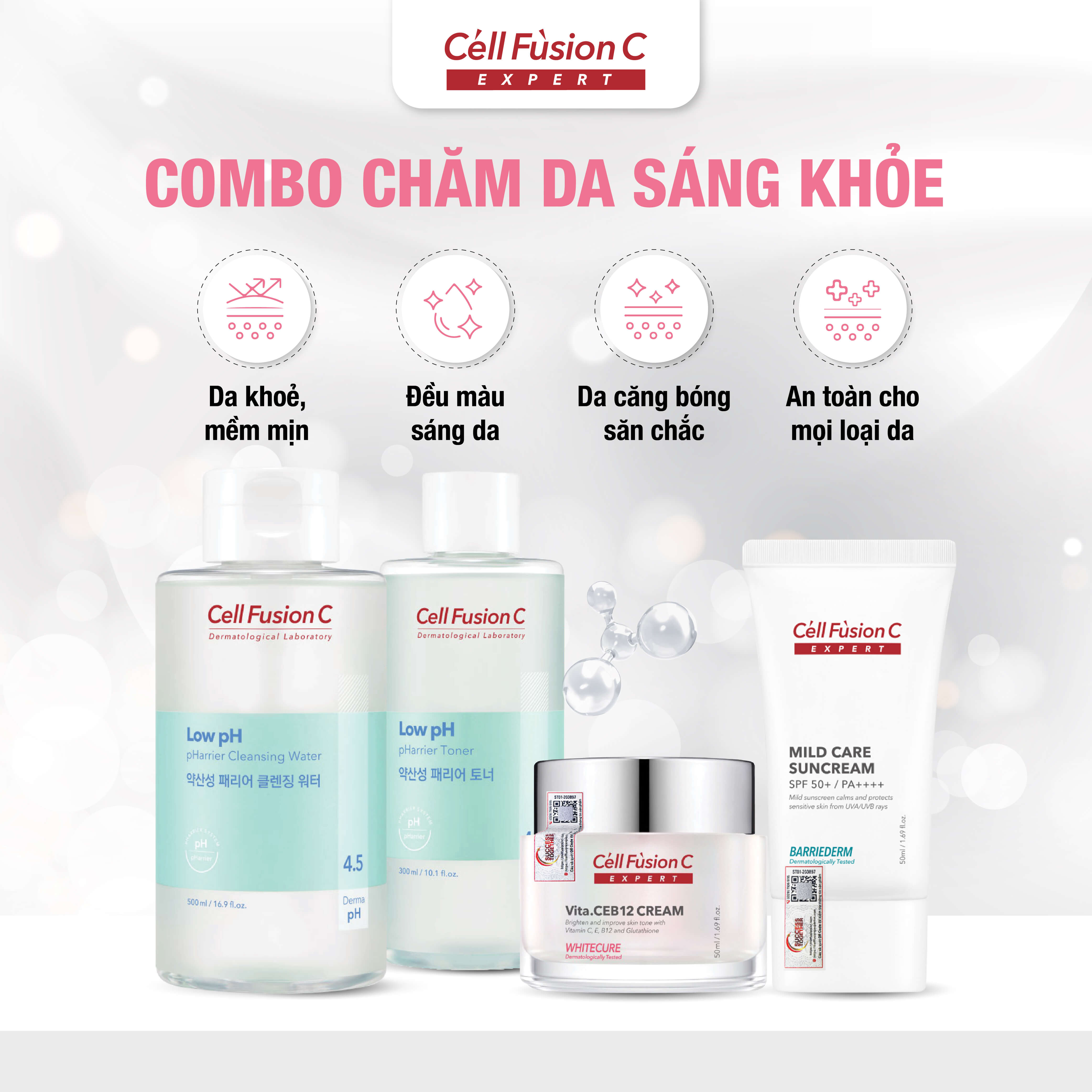 Combo chăm da sáng khỏe căn bản 1
