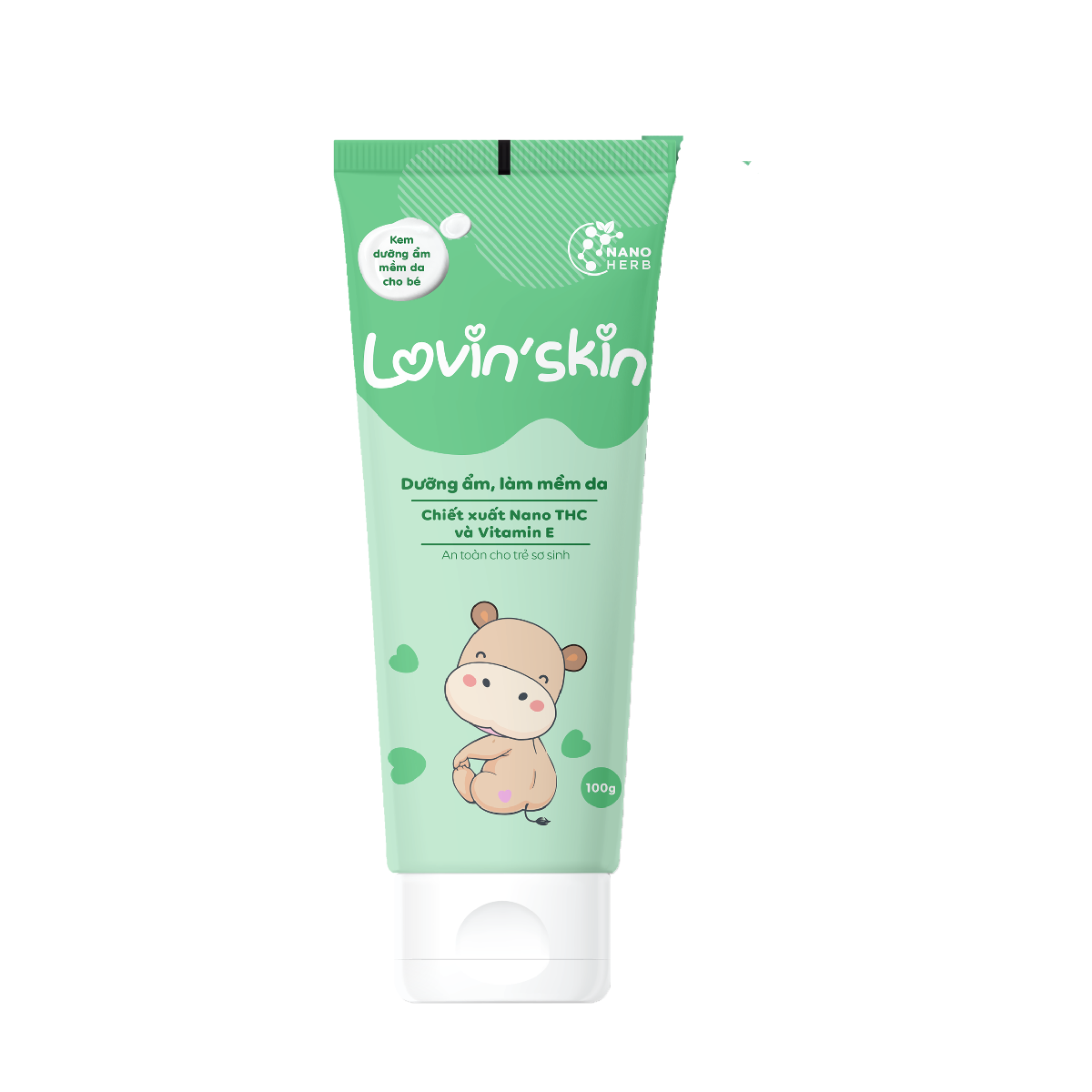 Kem dưỡng ẩm mềm da cho bé Lovin'skin giảm khô ngứa, nứt nẻ da (100g)