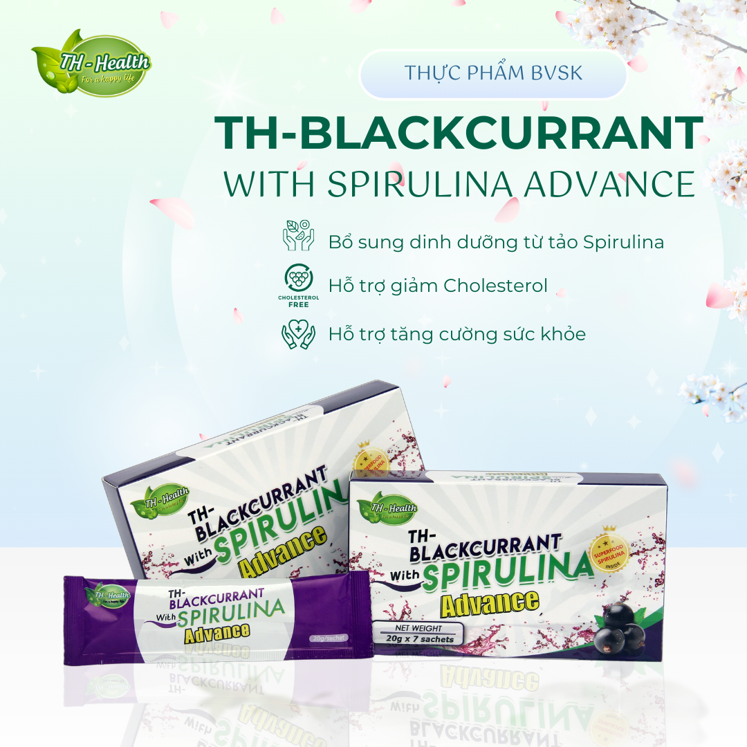Thực phẩm bảo vệ sức khỏe TH-Blackcurrant with Spirulina Advance - Phân phối chính hãng