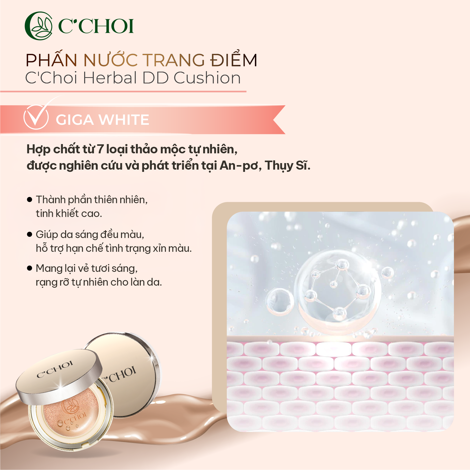 Phấn nước C'Choi Herbal DD Cushion - 8