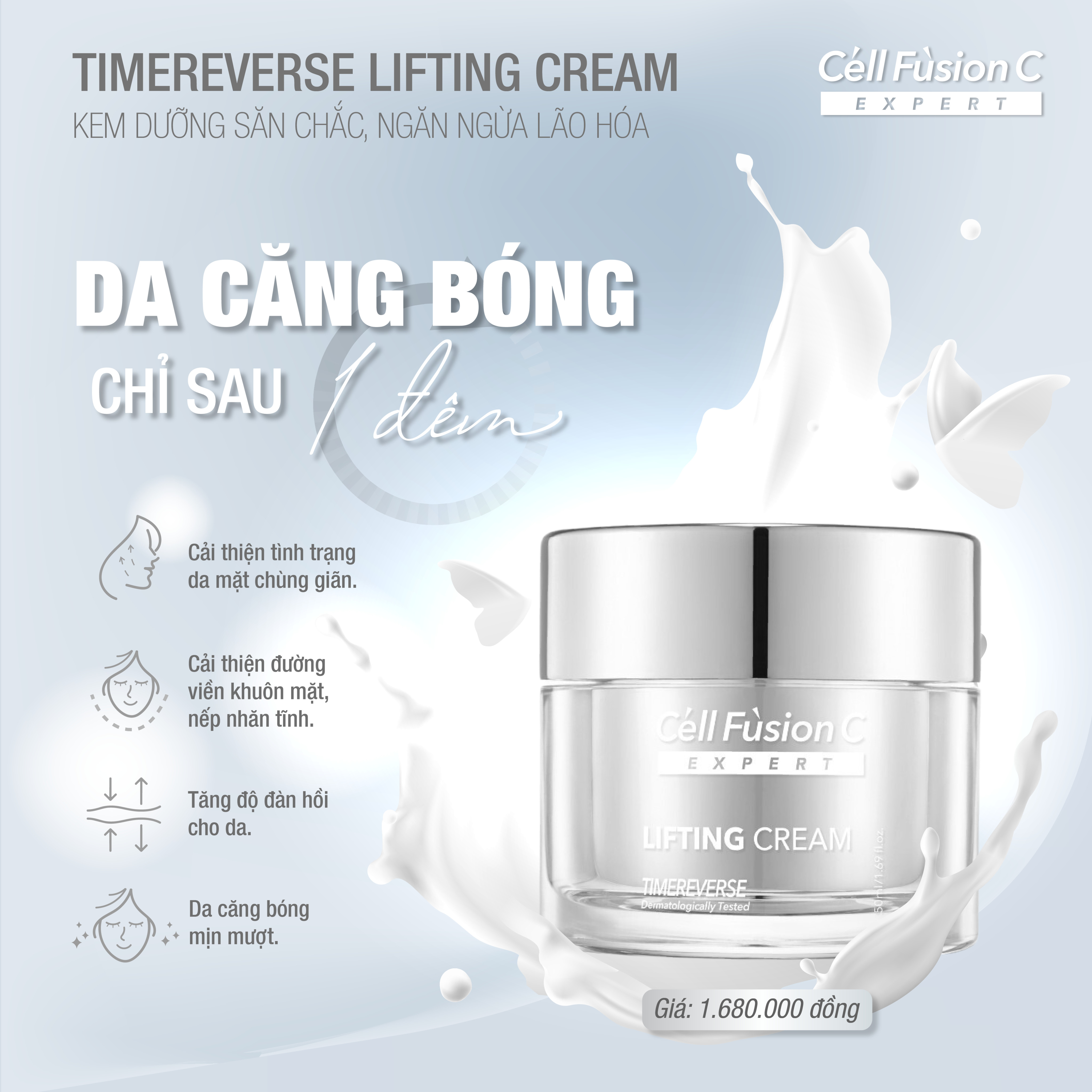 Kem dưỡng săn chắc da, ngăn ngừa lão hóa 50ml - Cell Fusion C Expert Time Reverse Lifting Cream