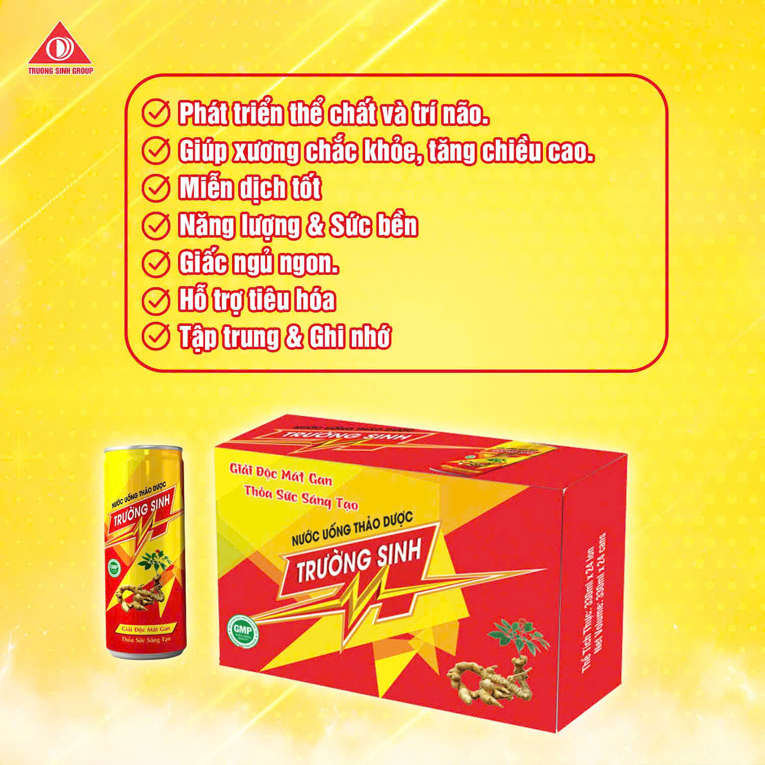 Nước uống thảo dược Trường Sinh thùng 24 lon - 3