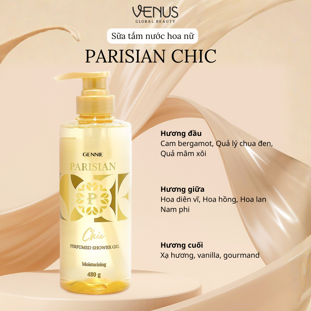 Sữa Tắm Nước Hoa Dưỡng Da Parisian Chic for Her 480g - Phân phối chính hãng