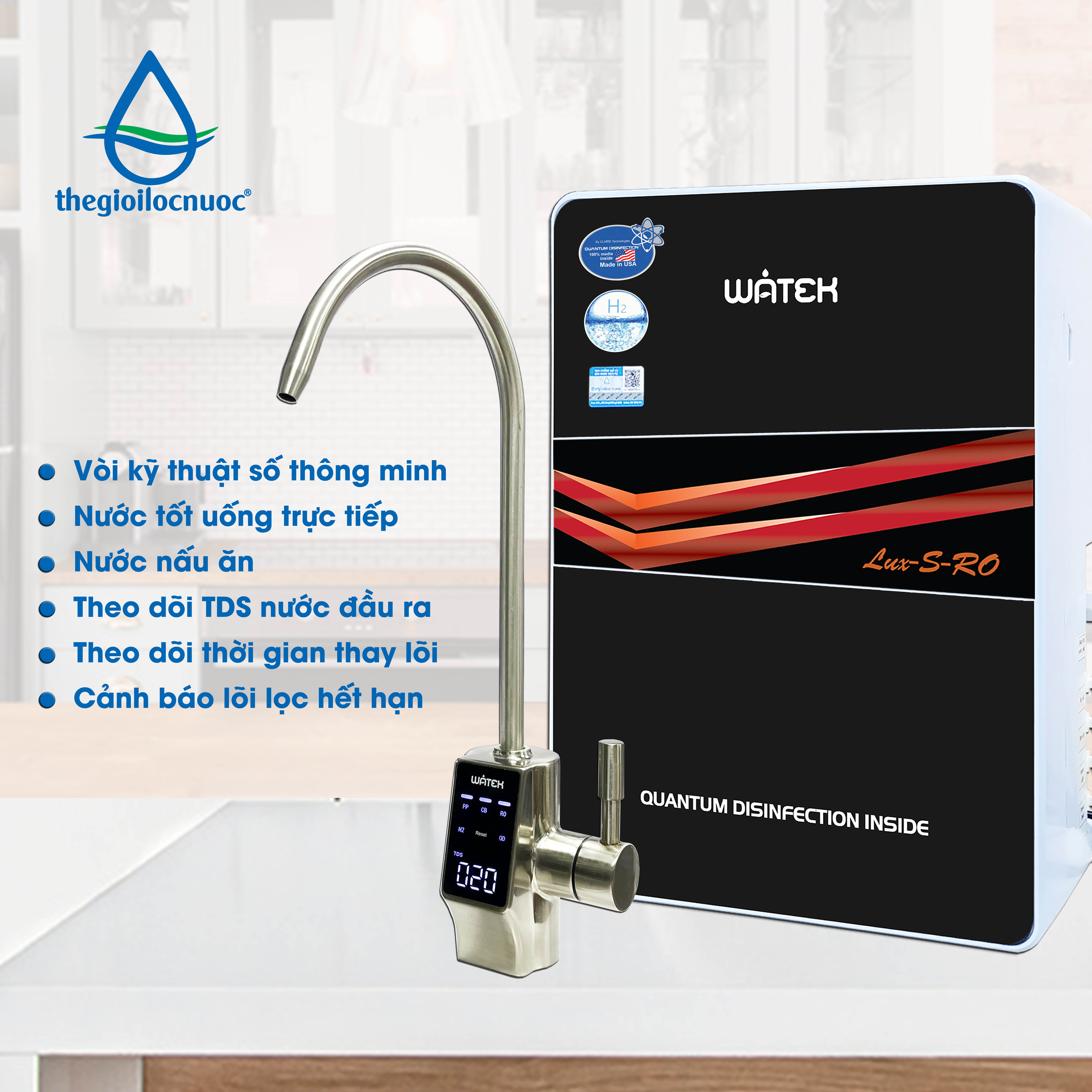 Máy lọc nước Watek, Model: Lux-S-RO