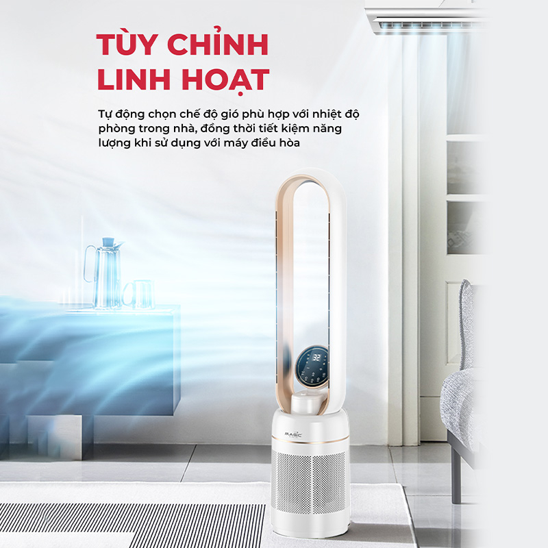 Quạt không cánh kết hợp lọc không khí Magic Eco AC-306 - 4