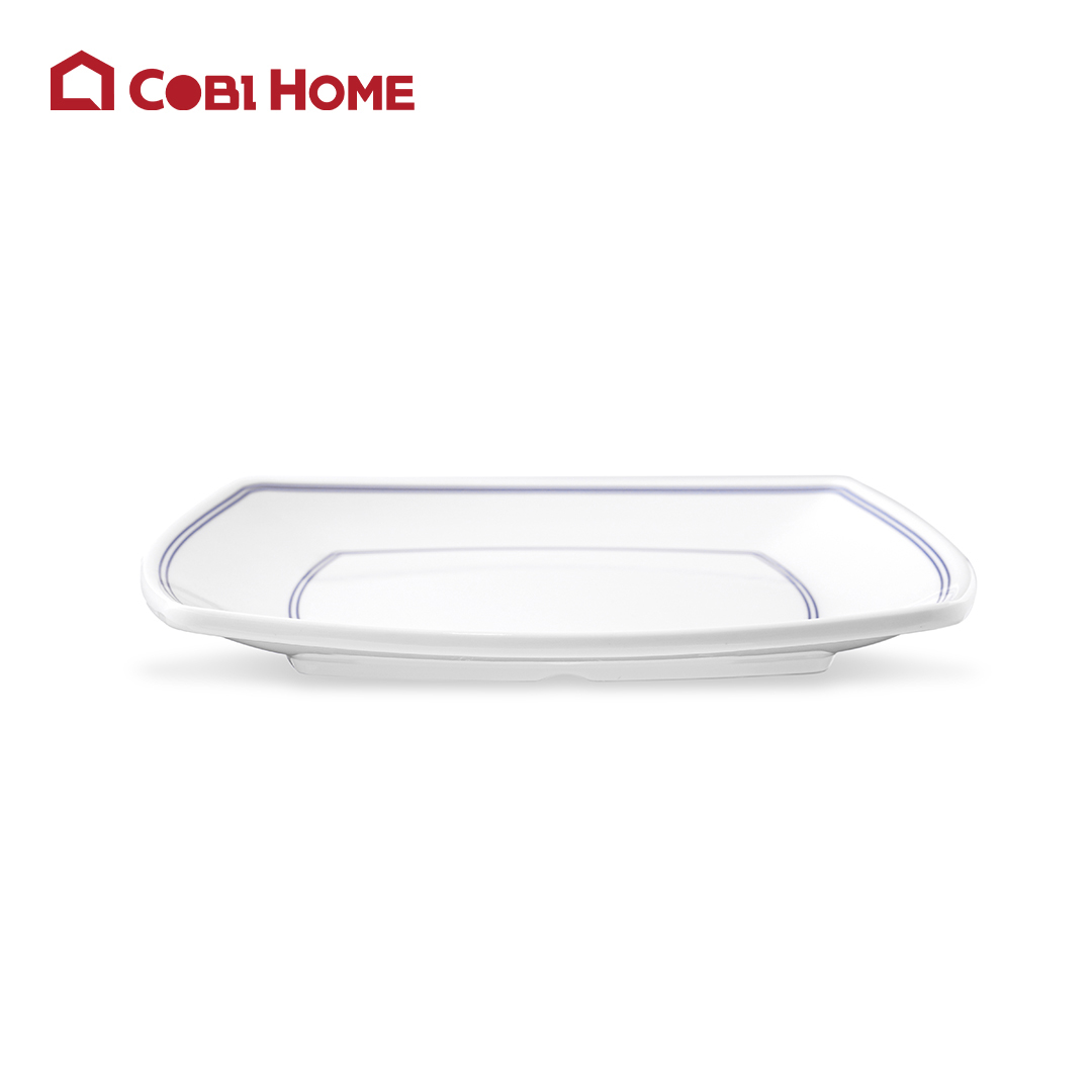 Dĩa Yangge trắng vân xanh vuông Size 20cm_378039_JMC731/J411520-YHL