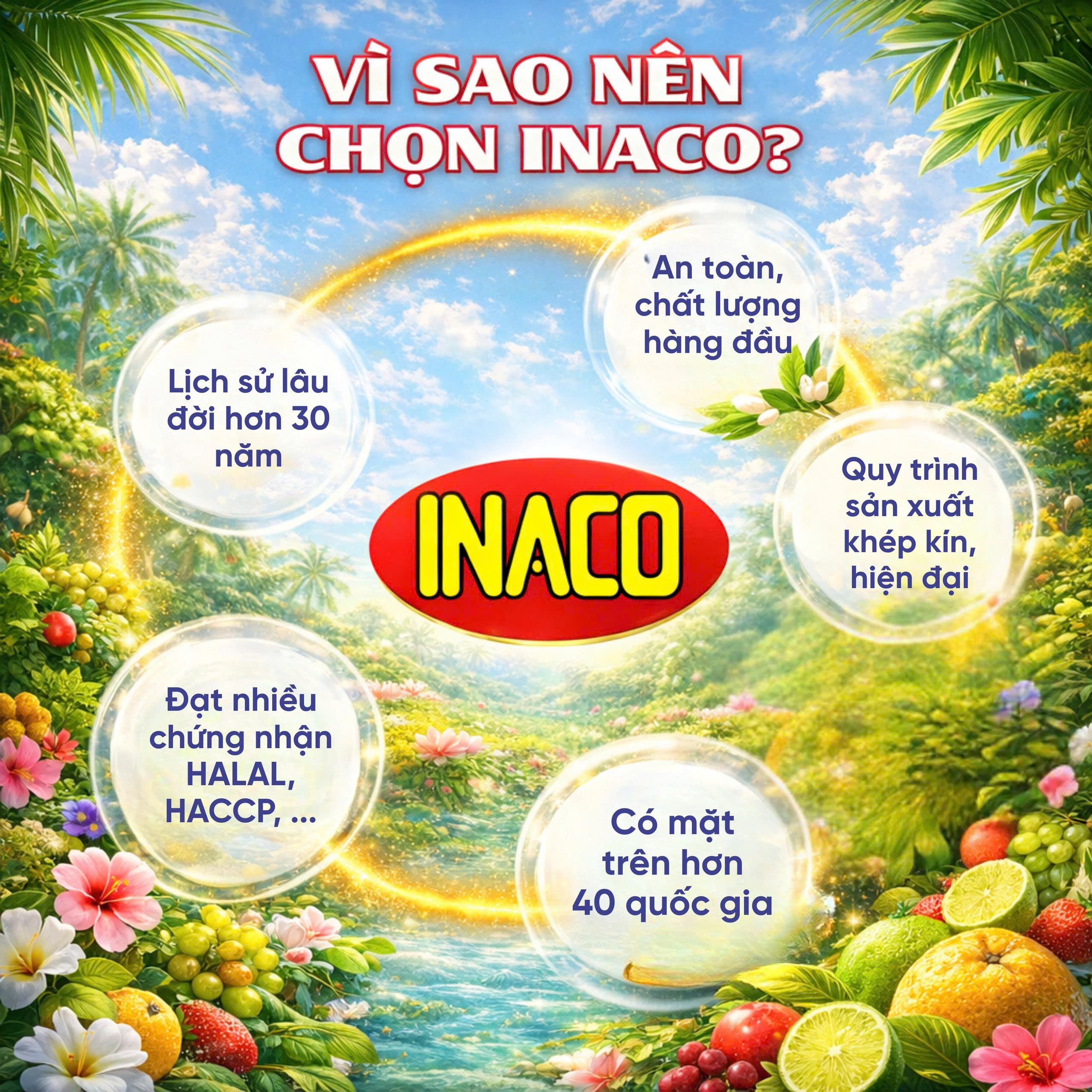 1 Gói (5 túi x 120g) INACO Jelly Drink Mango - Nước thạch quả xoài