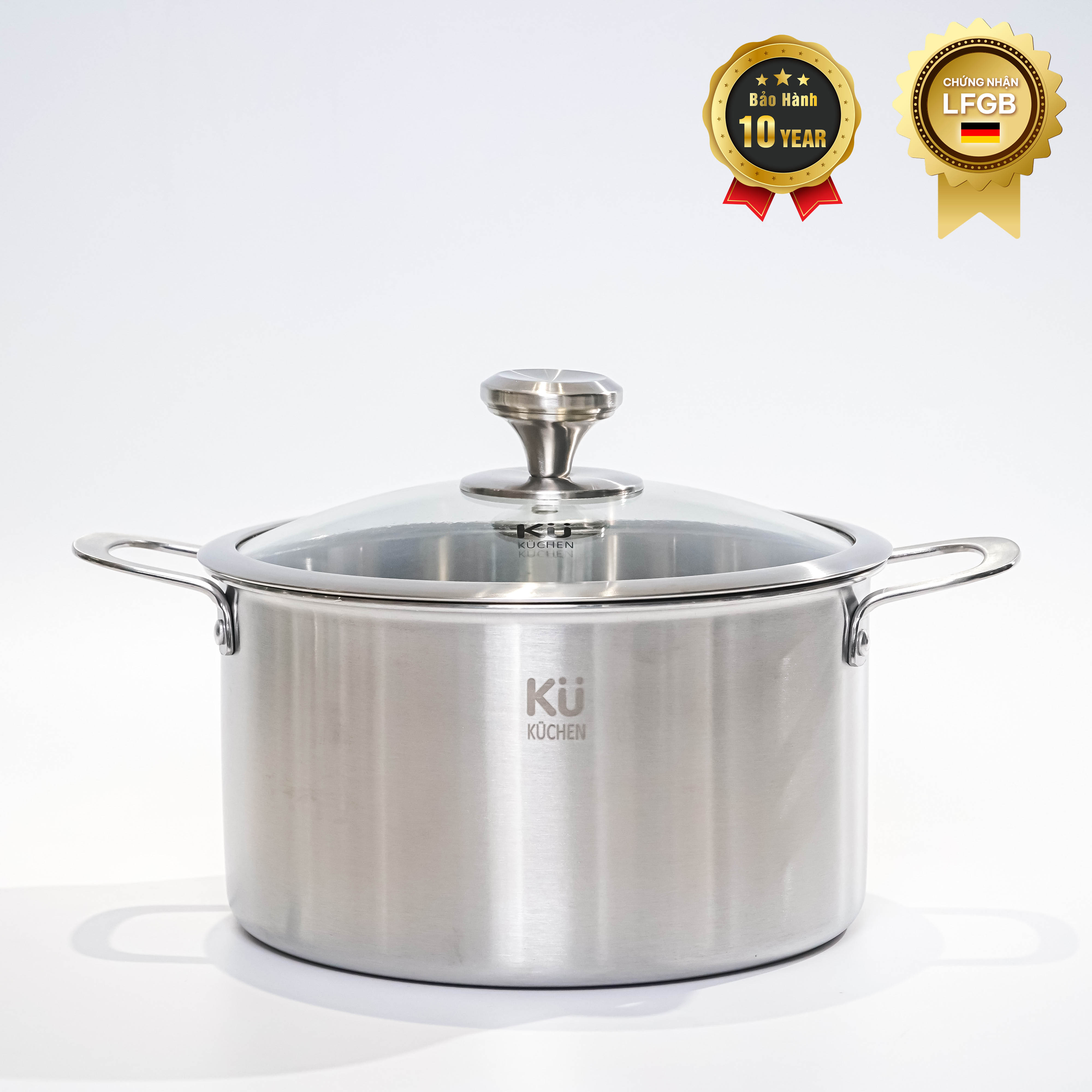Nồi inox cao cấp KU 3326 size 24 có nắp (LFGB)
