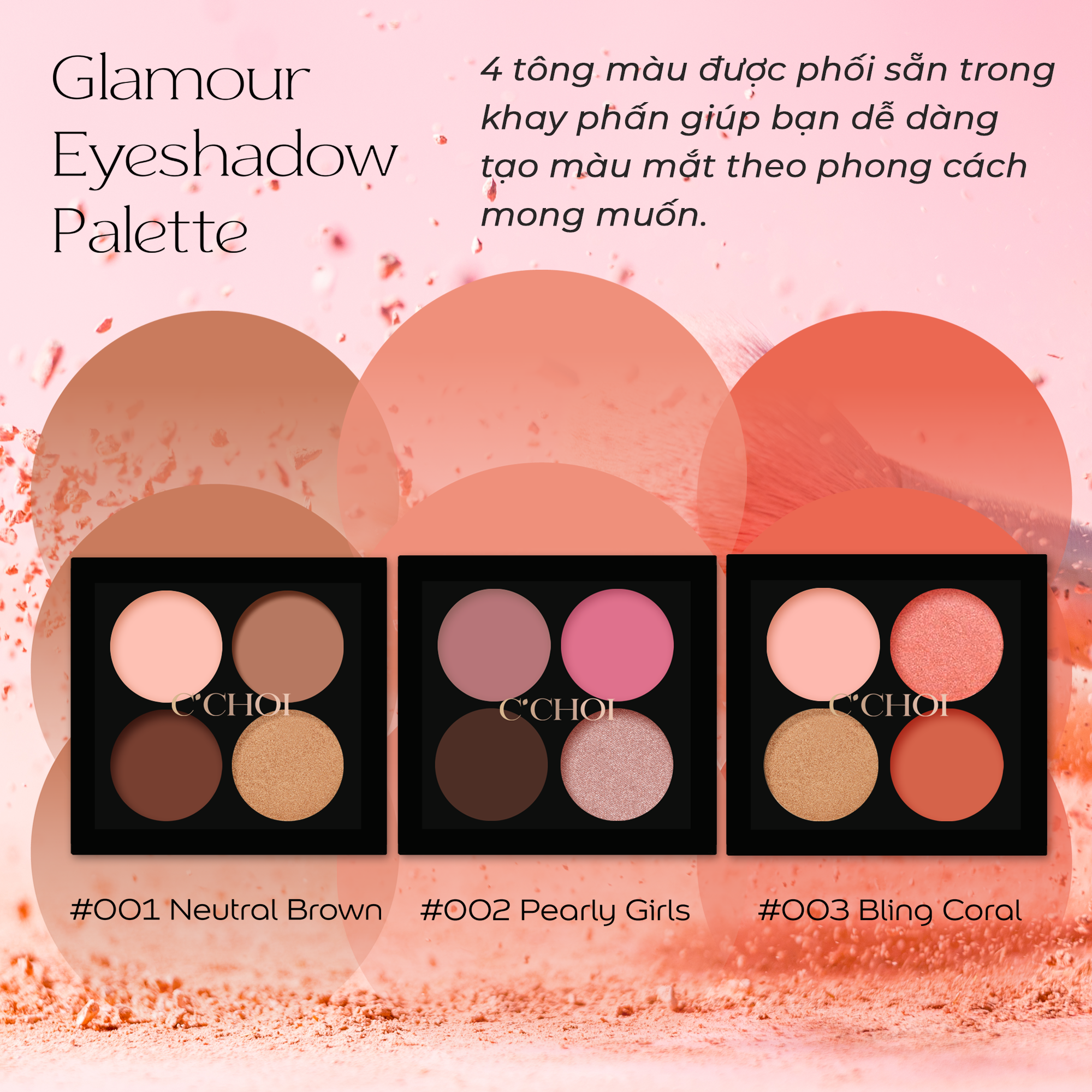 Phấn Mắt Trang Điểm C’Choi - Glamour Eyeshadow Palette - Phân phối chính hãng