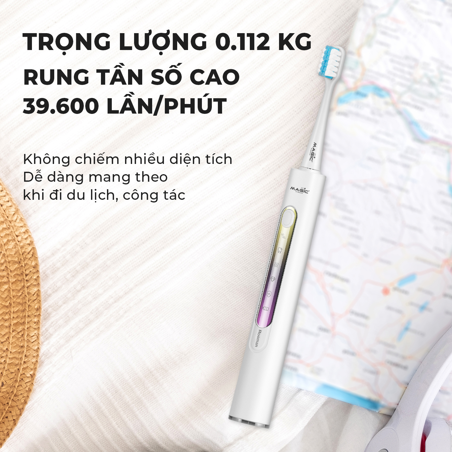 Bàn chải điện Magic Eco Pro-51 màu trắng