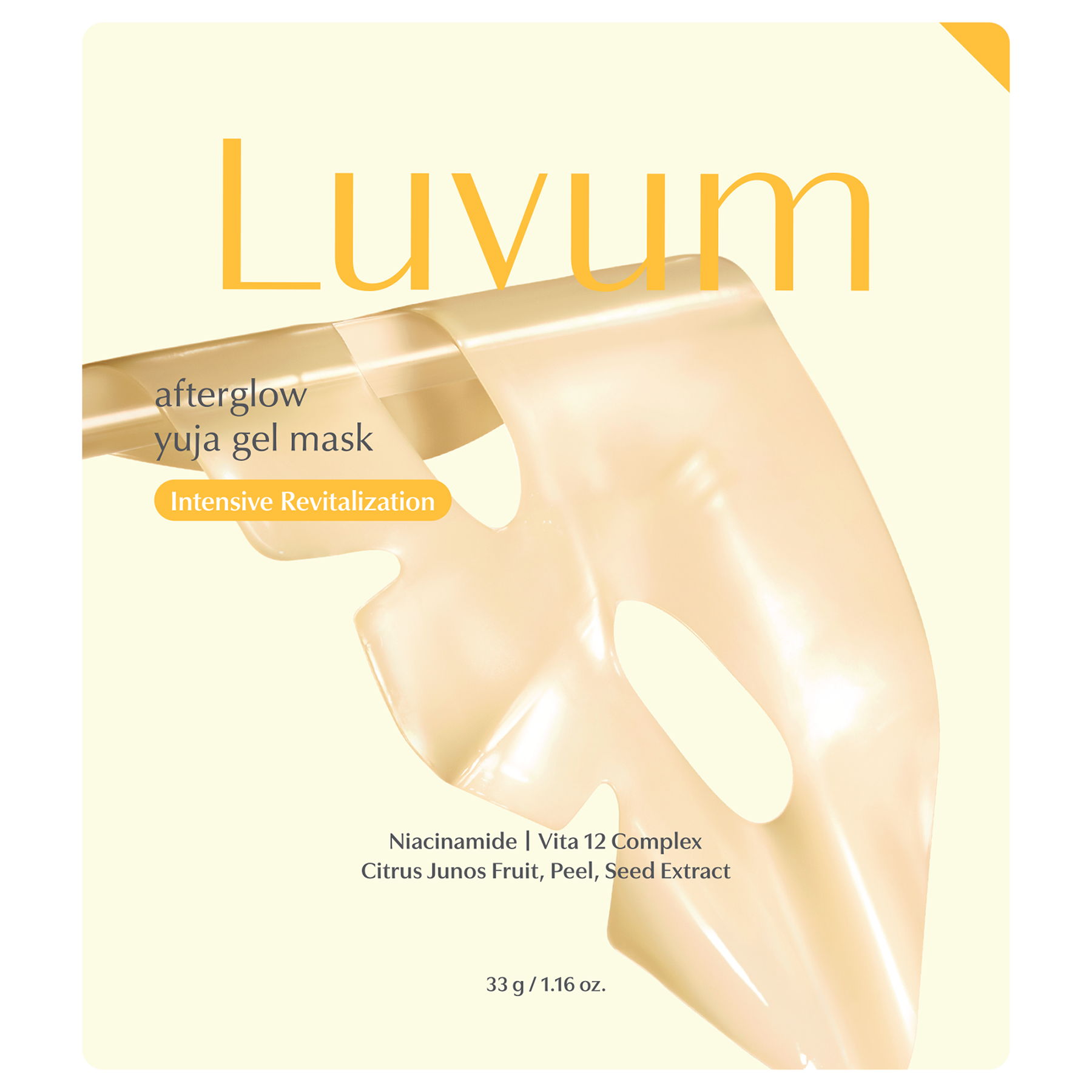 Mặt nạ thạch quả yuja LUVUM Afterglow Yuja Gel Mask giúp dưỡng trắng da (hộp 5 miếng x 33g)