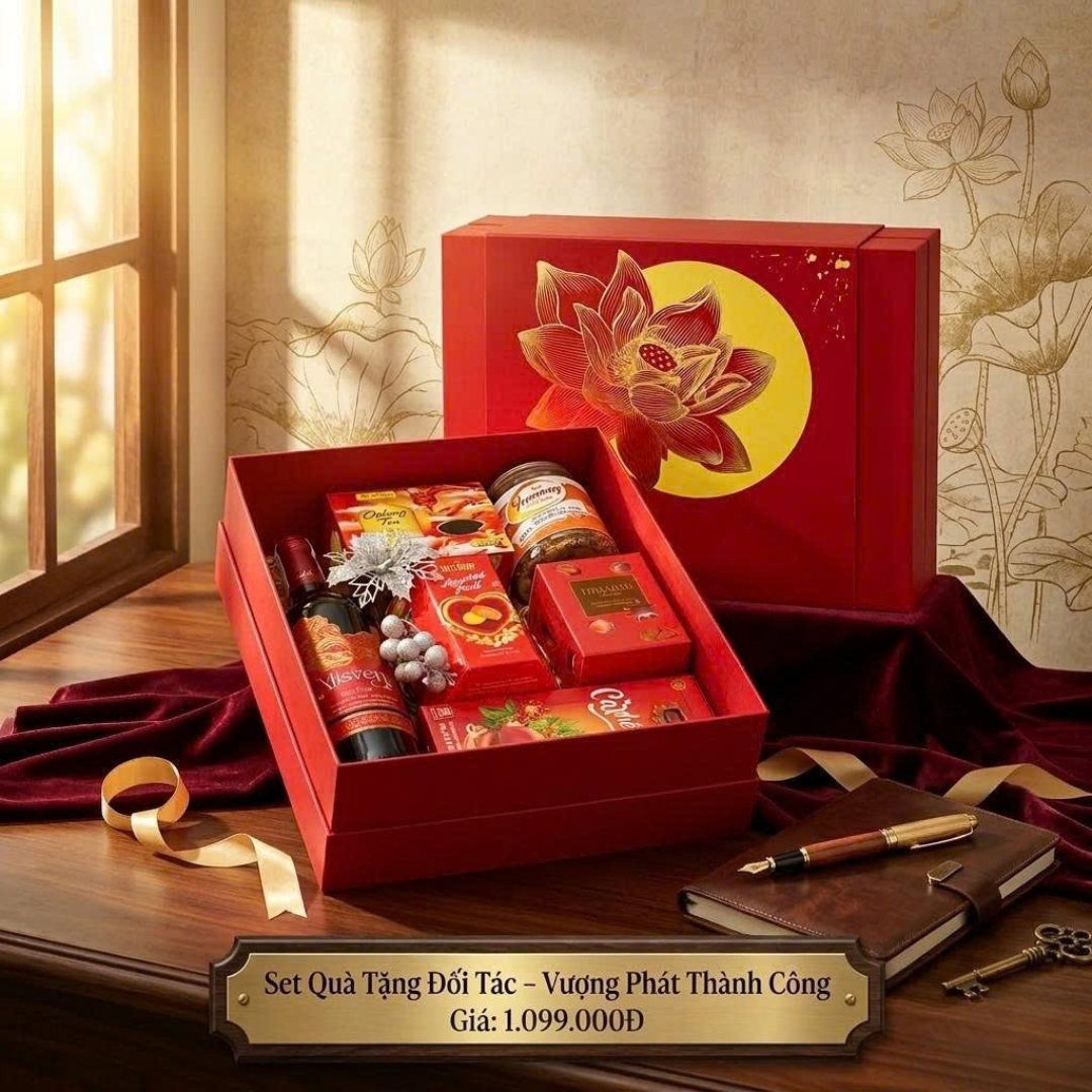 Quà Tặng Đối Tác Cao Cấp Vượng Phát Thành Công – Set Quà Biếu Doanh Nghiệp Sang Trọng (Kèm Túi Cao Cấp) - Phân phối chính hãng