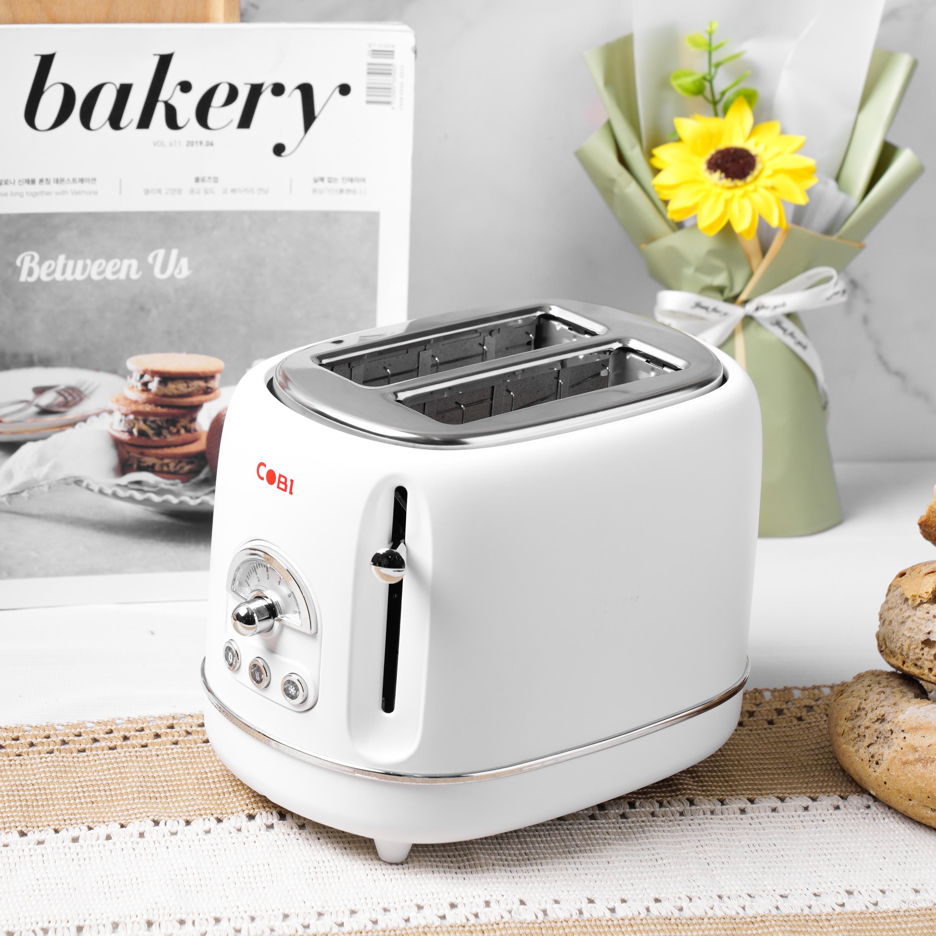Máy nướng bánh mì Toaster 2 ngăn COBI màu trắng_CB-TO-0201-W_341709 - 3
