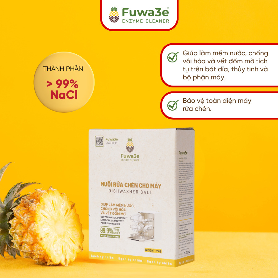 Muối rửa chén dành cho máy FUWA3E làm mềm nước 2kg