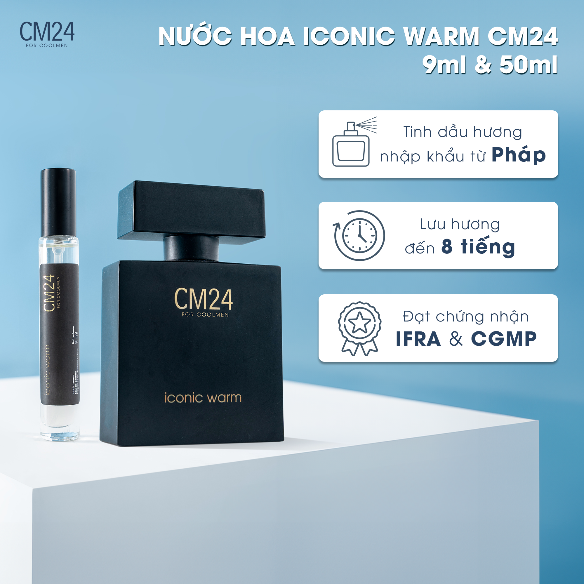 Nước hoa nam CM24 Iconic Warm lưu hương 6-8h 50ml