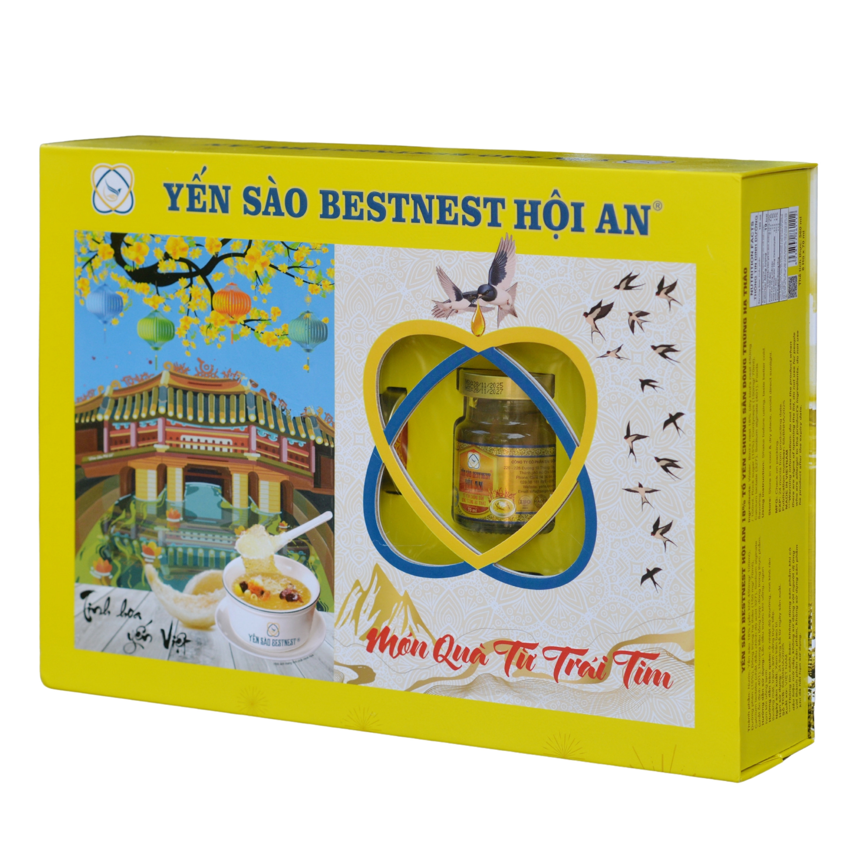 Tổ yến chưng sẵn BESTNEST Hội An 18% Đông trùng hạ thảo Tết 2026 - Hộp cứng 8 hũ - 2