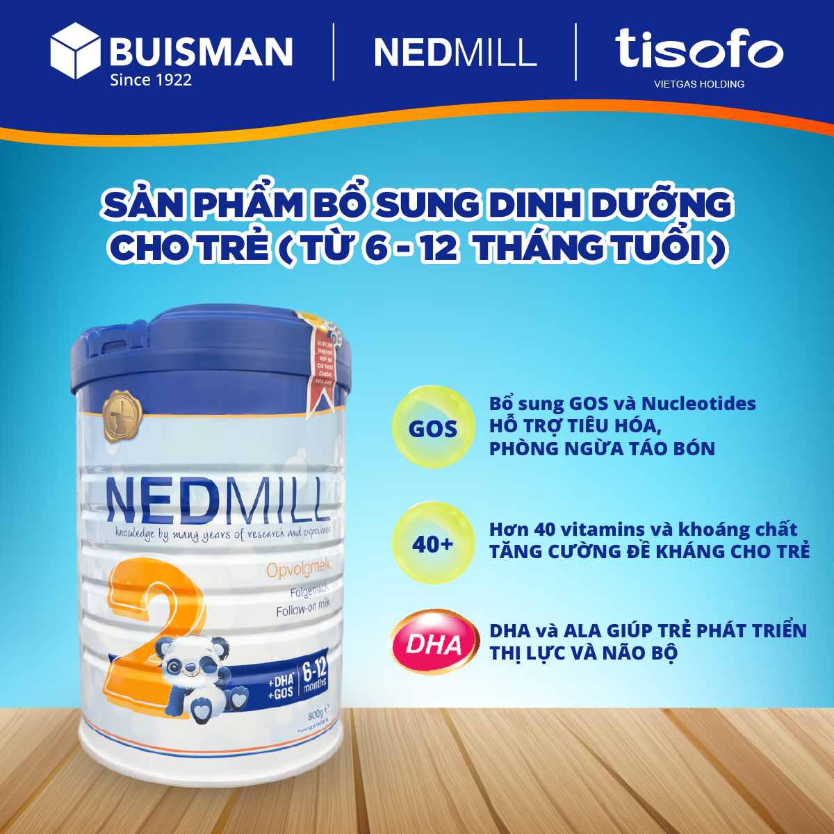 Sữa công thức Nedmill Stage 2 – Bổ sung dinh dưỡng cho Trẻ từ 6-12 tháng tuổi