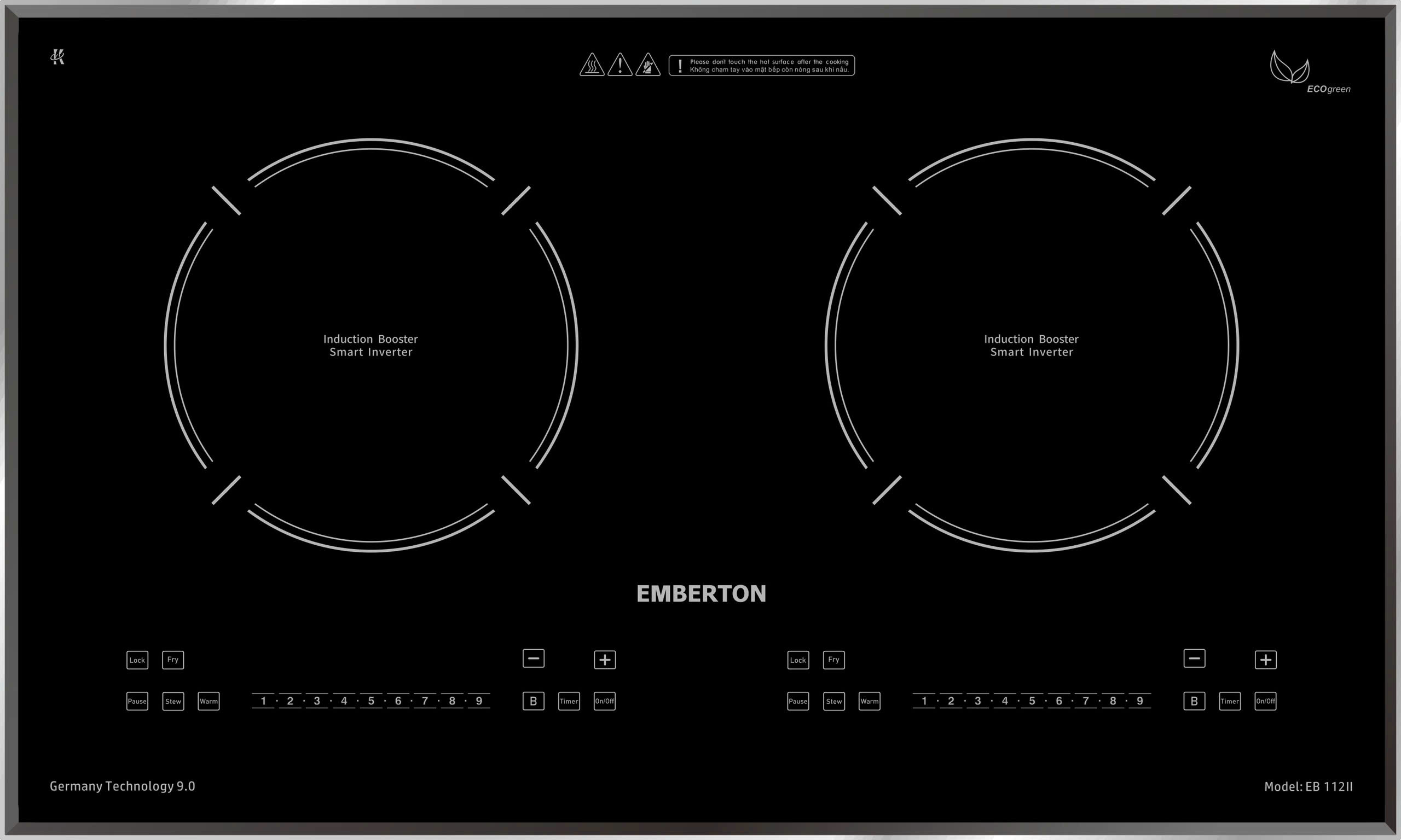 Bếp điện từ 2 vùng nấu Emberton EB 112II - Phân phối chính hãng