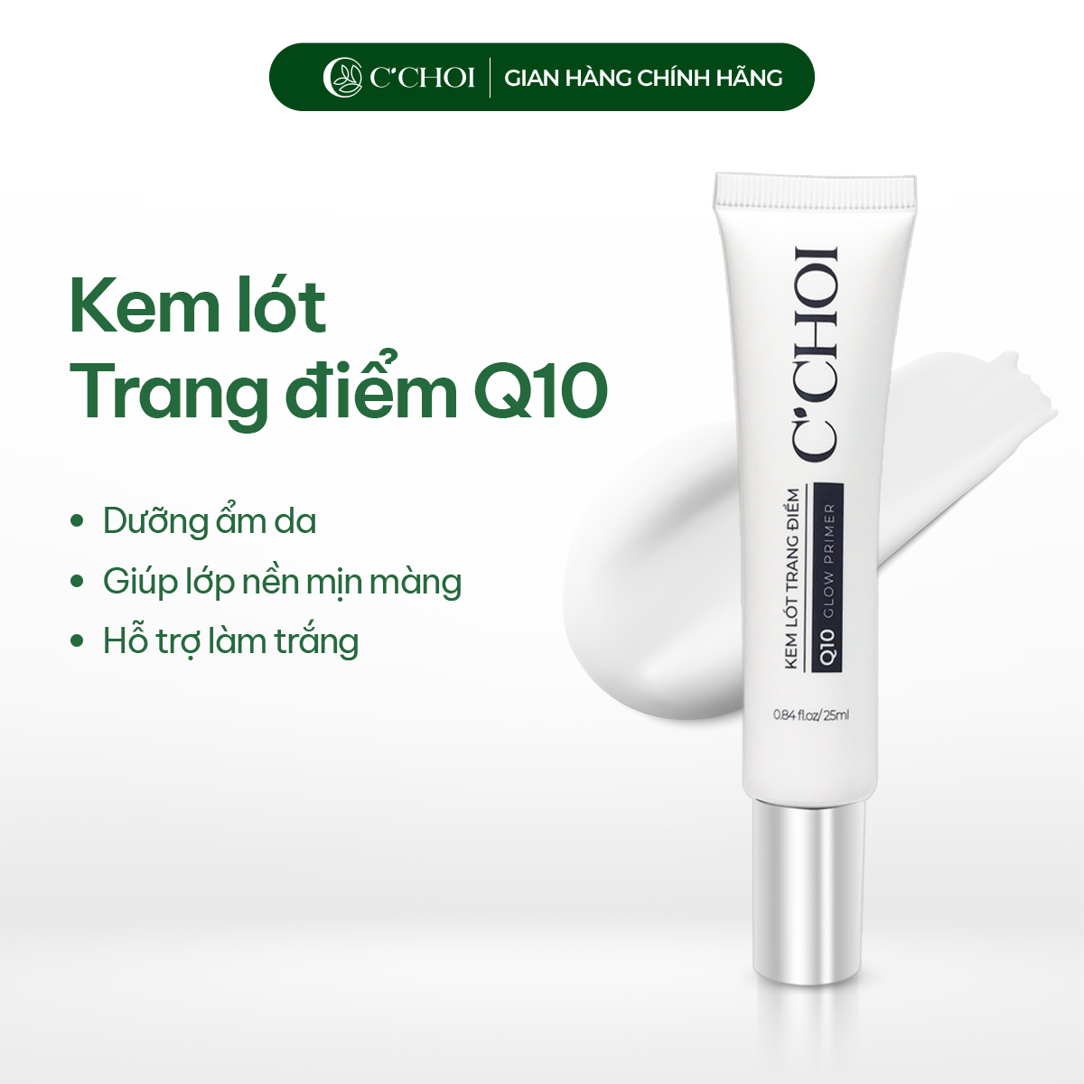 Kem lót trang điểm C'Choi - Q10 Glow Primer - Phân phối chính hãng
