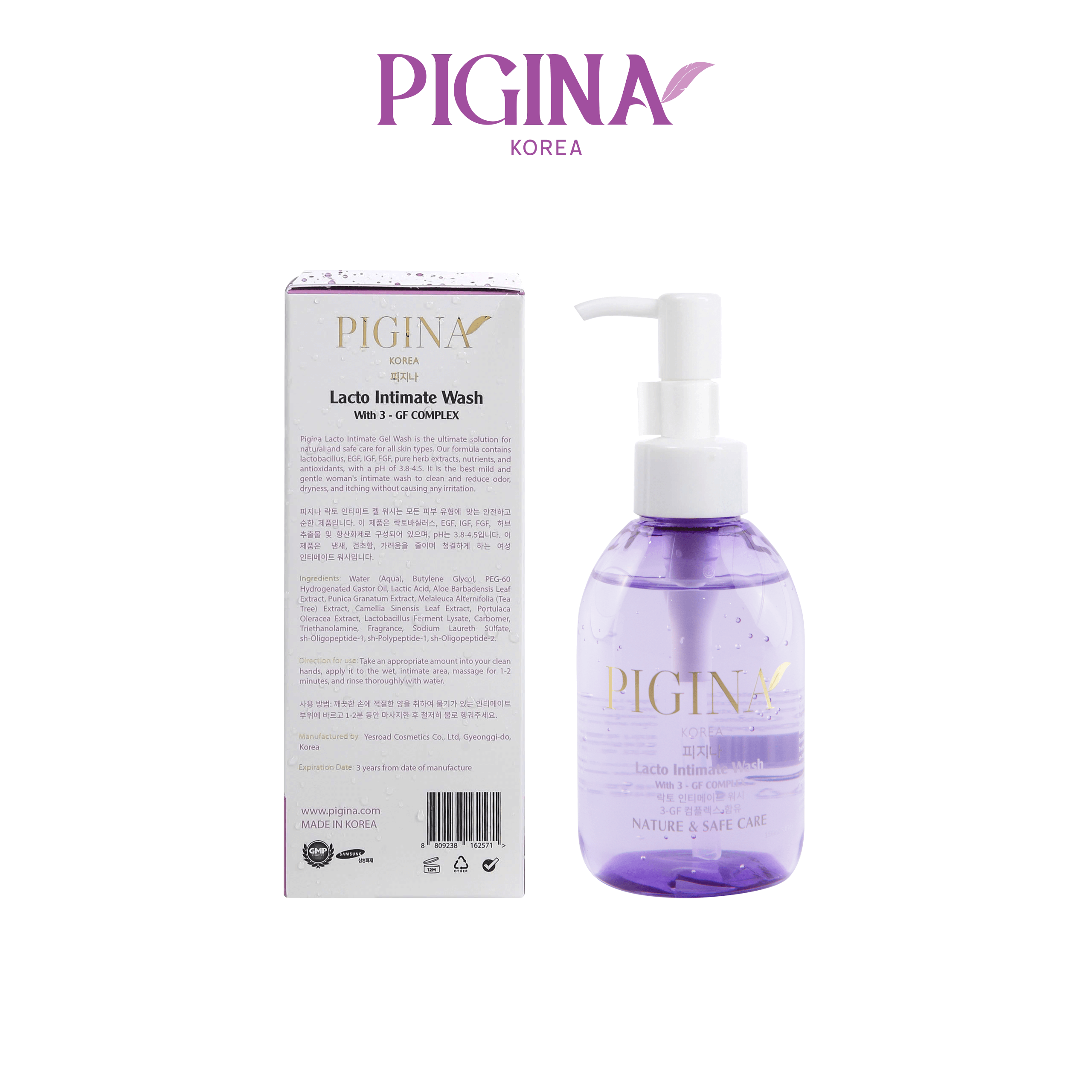 Dung dịch vệ sinh phụ nữ Pigina 150ml - Pigina Lacto Intimate Wash