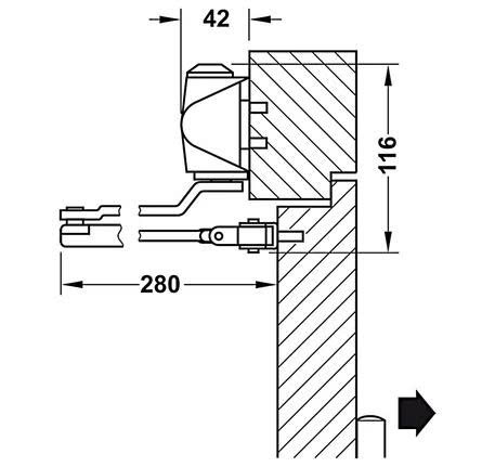 Thiết bị đóng tự động lắp nổi Hafele - DCL110 (Không có chức năng giữ cửa) 931.84.229