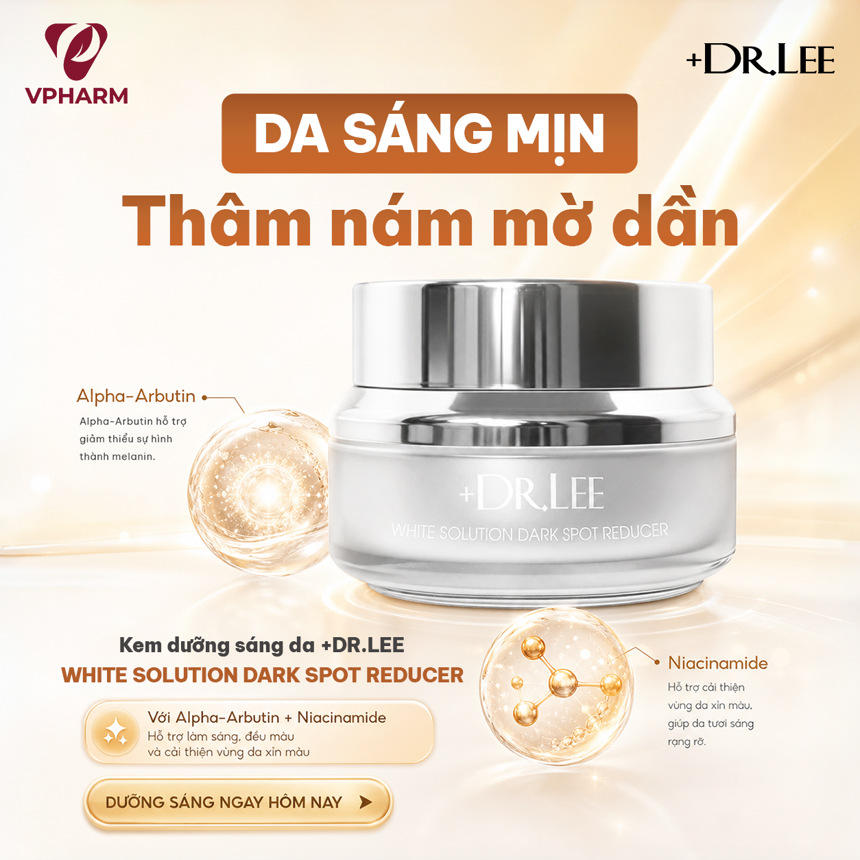 Kem Dưỡng Trắng, Mờ Thâm Nám & Ngừa Lão Hóa +Dr.Lee White Solution Dark Spot Reducer (30g)