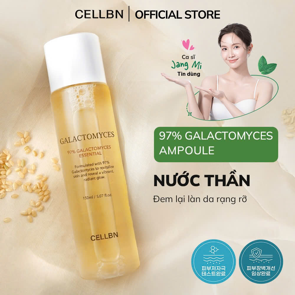 Nước Thần Galactomyces Ampoule CELLBN Thu Nhỏ Chân Lông, Kiểm Soát Dầu, Da Mịn Sáng Hơn 150ml
