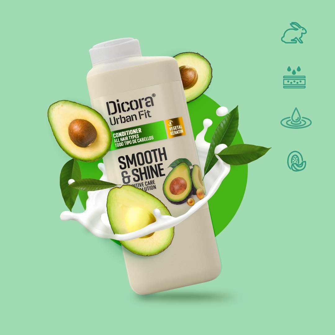 Dầu xả Dicora Urban Fit - Dành cho mọi loại tóc, chiết xuất trái bơ (400ml)