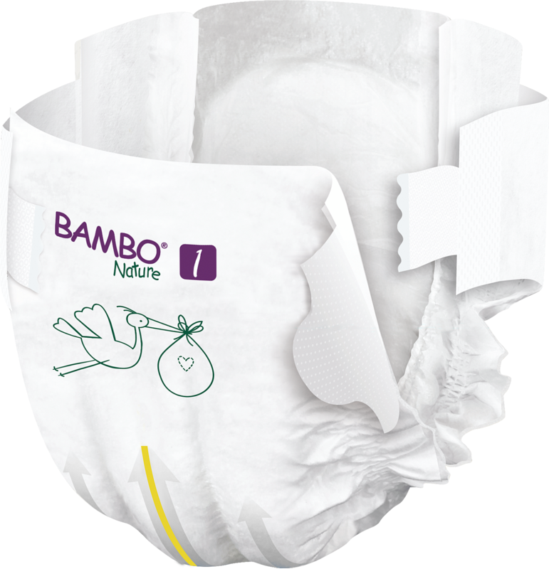 Tã dán trẻ em số 1- Bambo Nature size 1-XS, từ 2-4kg, 22 miếng/gói, bao bì màu xanh