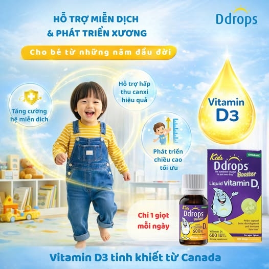 Thực phẩm bảo vệ sức khỏe DDROPS BOOSTER 600IU 100 giọt - Phân phối chính hãng