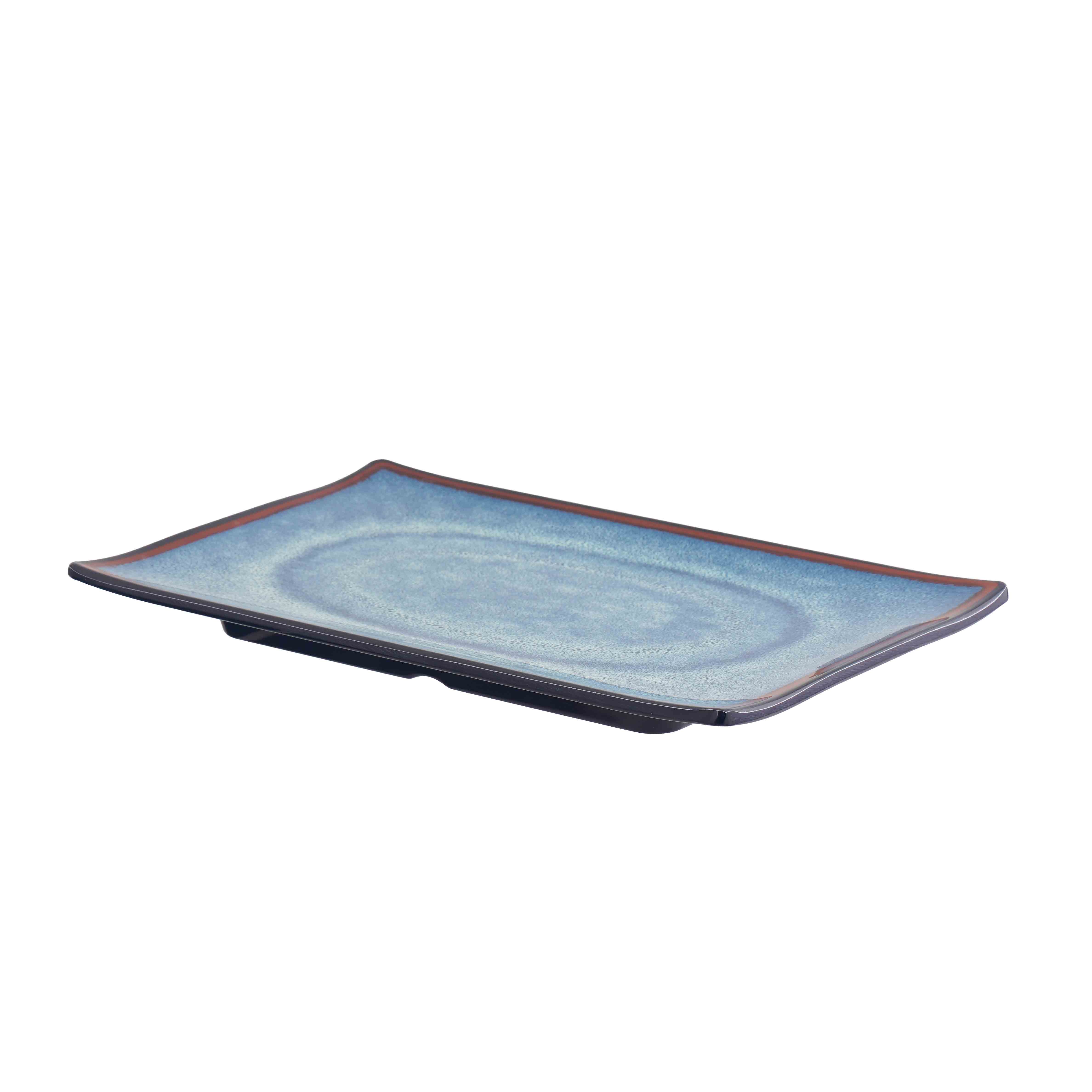 Dĩa Mela xanh loang chữ nhật dẹt Size 280x190x25_378562_JD3228