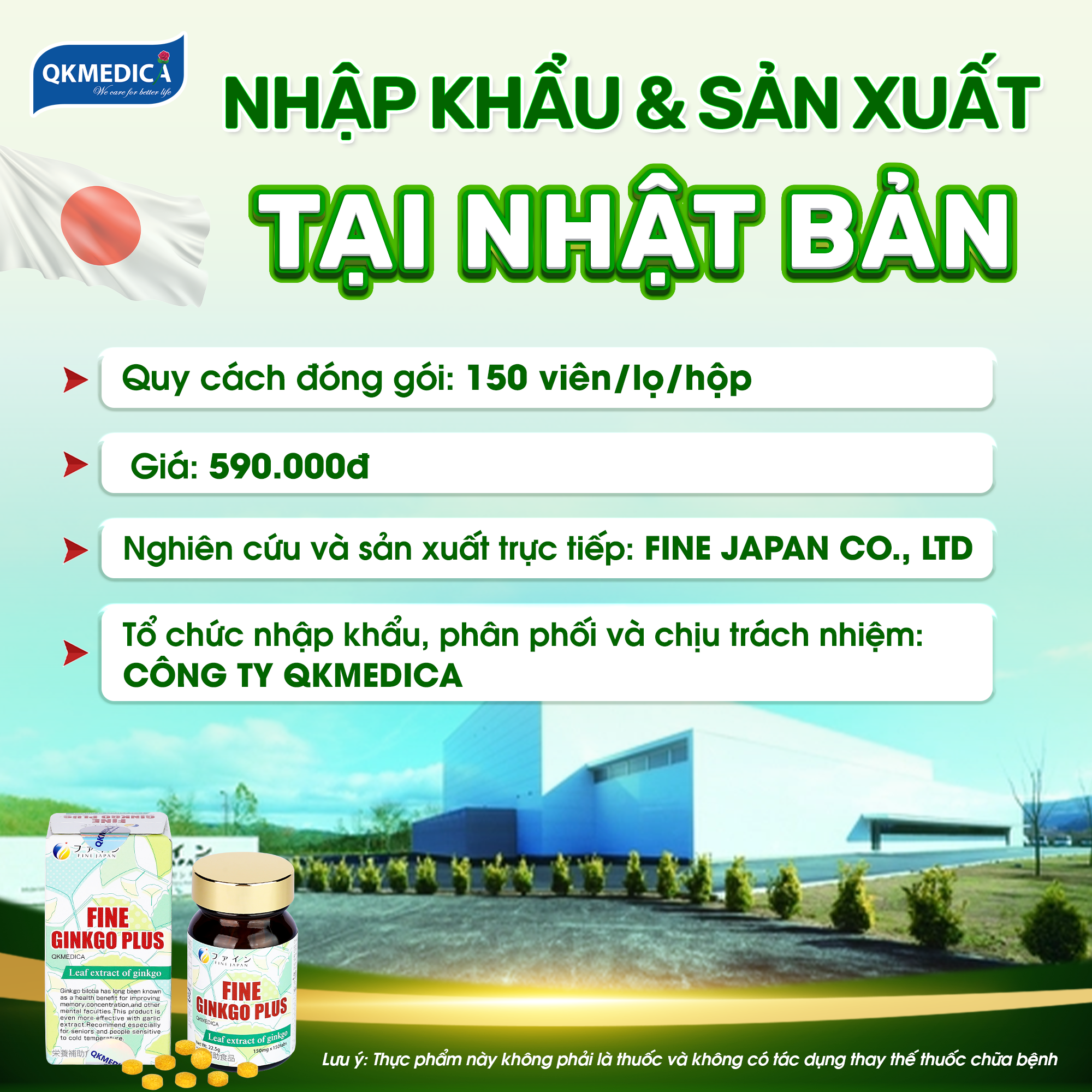 Thực phẩm bảo vệ sức khỏe Fine Ginkgo Plus (hộp 150 viên) - 7