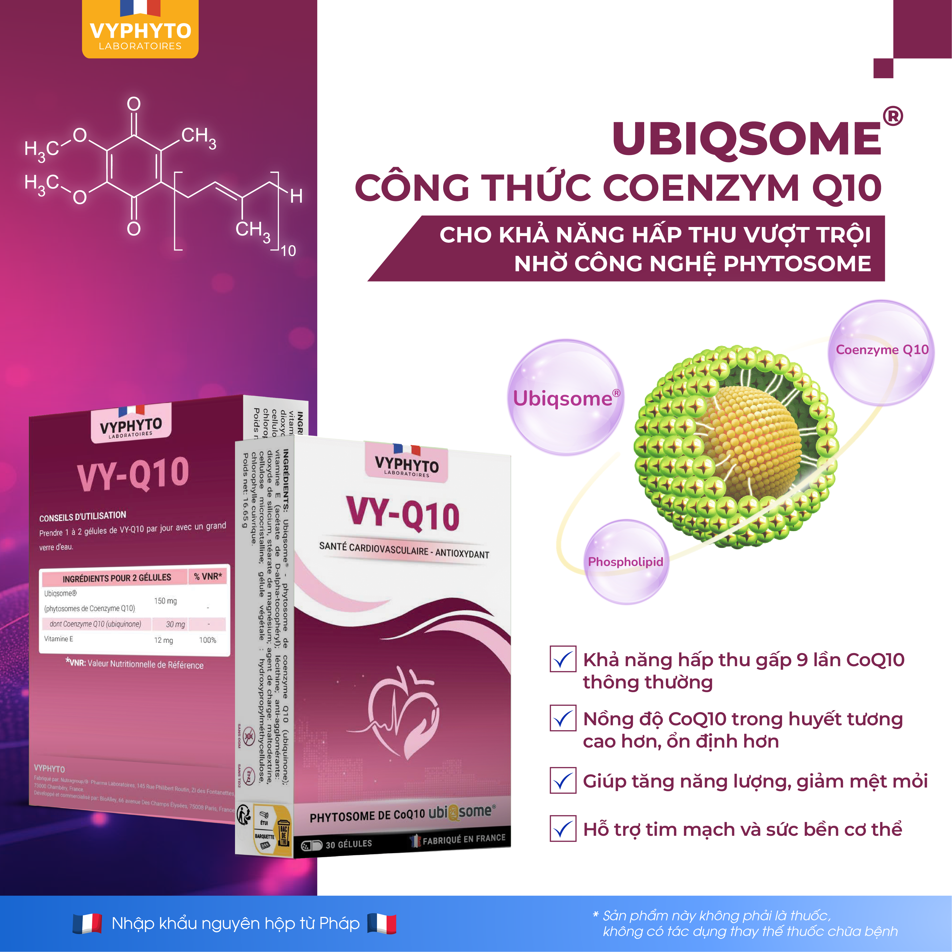 Thực phẩm bảo vệ sức khỏe VY-Q10 - tốt cho tim mạch - 2