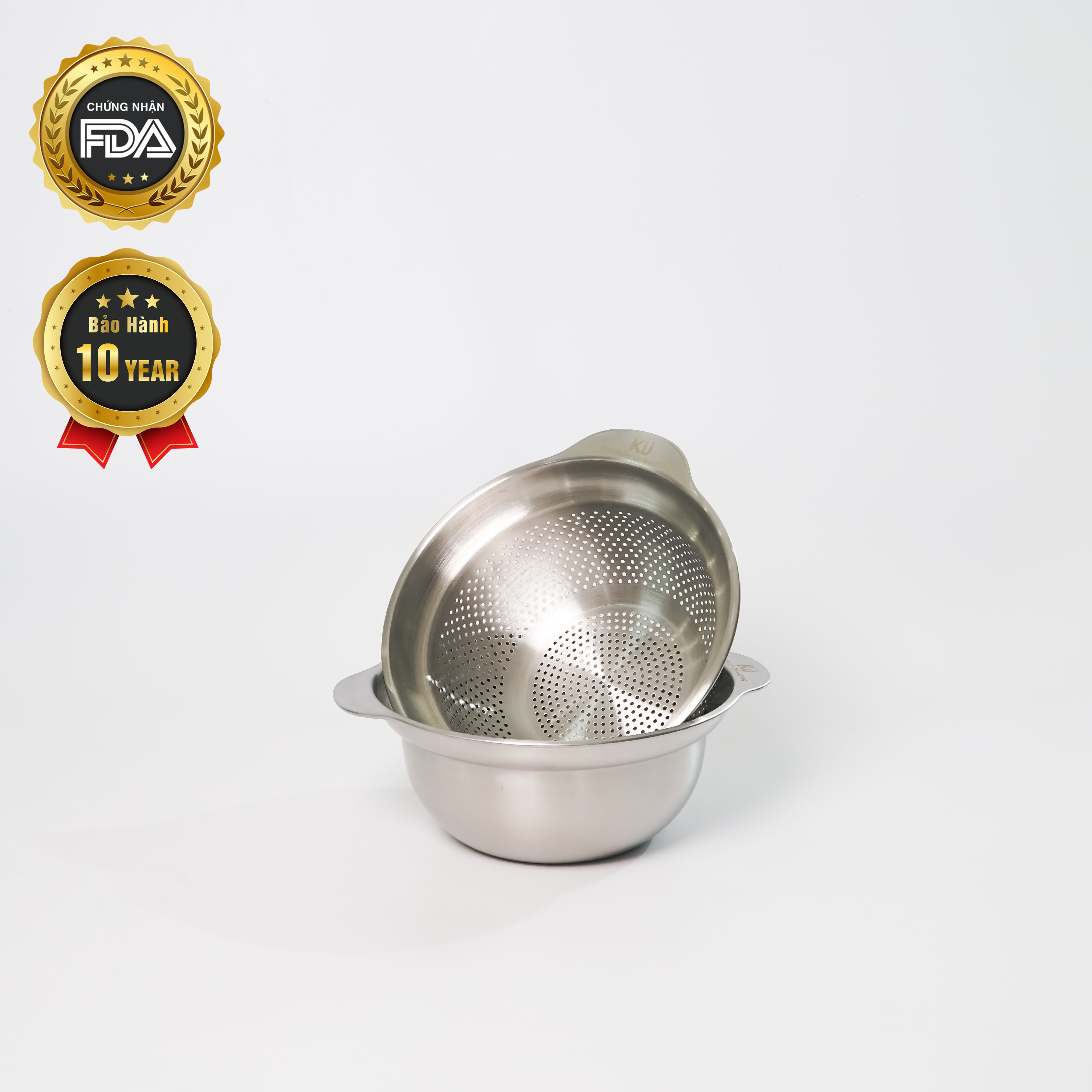 Set rổ - chậu 2 món 23cm inox 304 mã SW-021-1 - 7