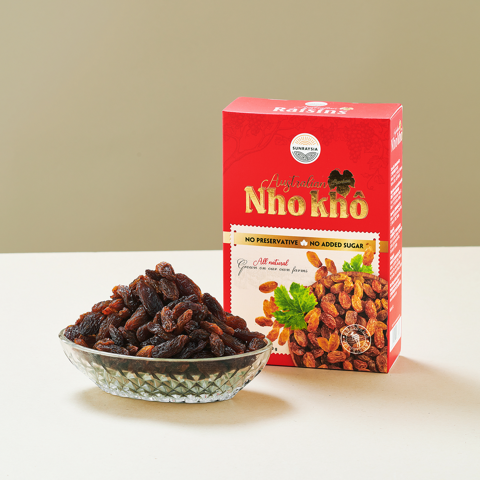Nho khô tự nhiên nhập khẩu Úc (hộp 200g) - Phân phối chính hãng