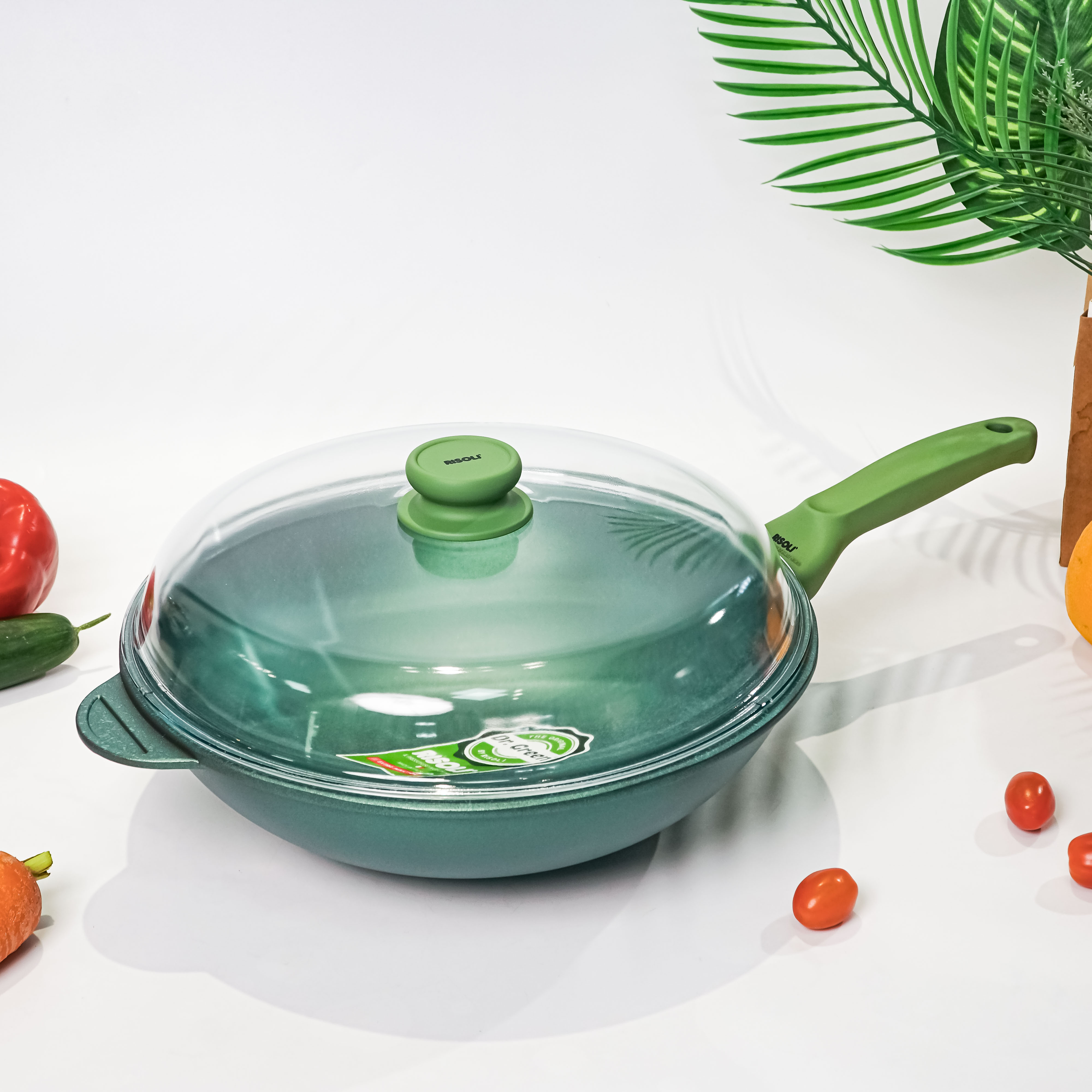 CHẢO RISOLI ĐÁY TỪ CÓ NẮP DR.GREEN® -Model: CHAORisoli-00081DRIN/32