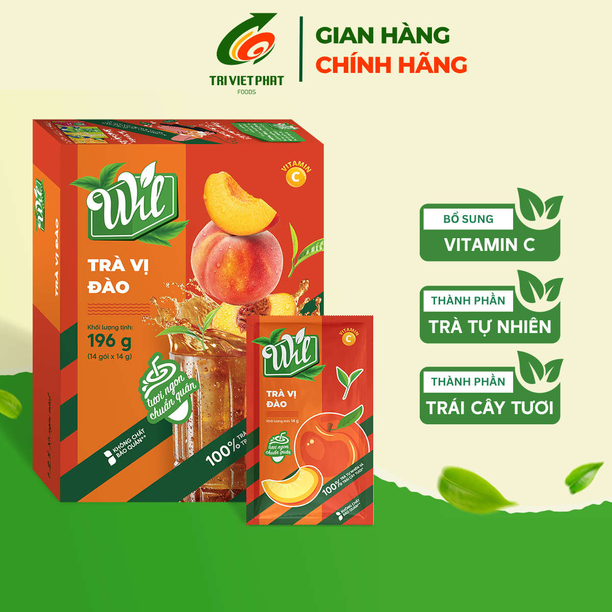 Trà vị đào 196g - Phân phối chính hãng