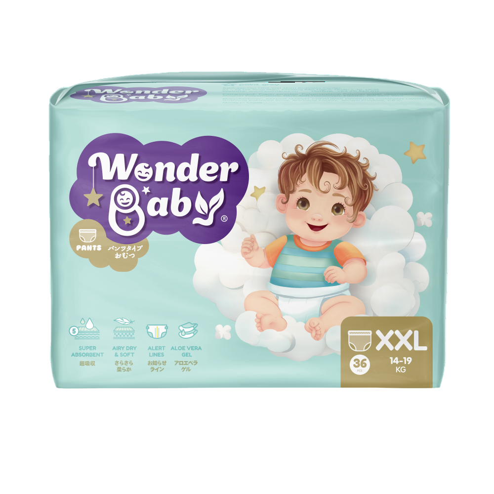 Tã quần Wonder Baby - Size XXL (36 miếng) - Phân phối chính hãng