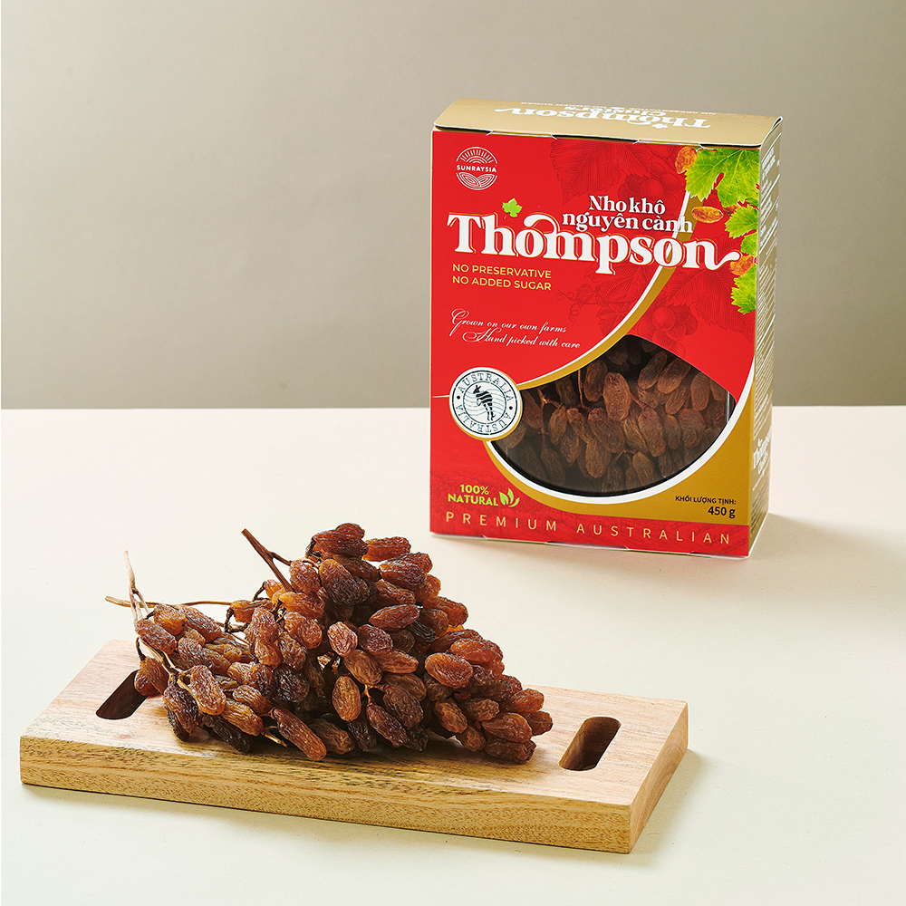 Nho khô nguyên cành Thompson nhập khẩu Úc (450g)