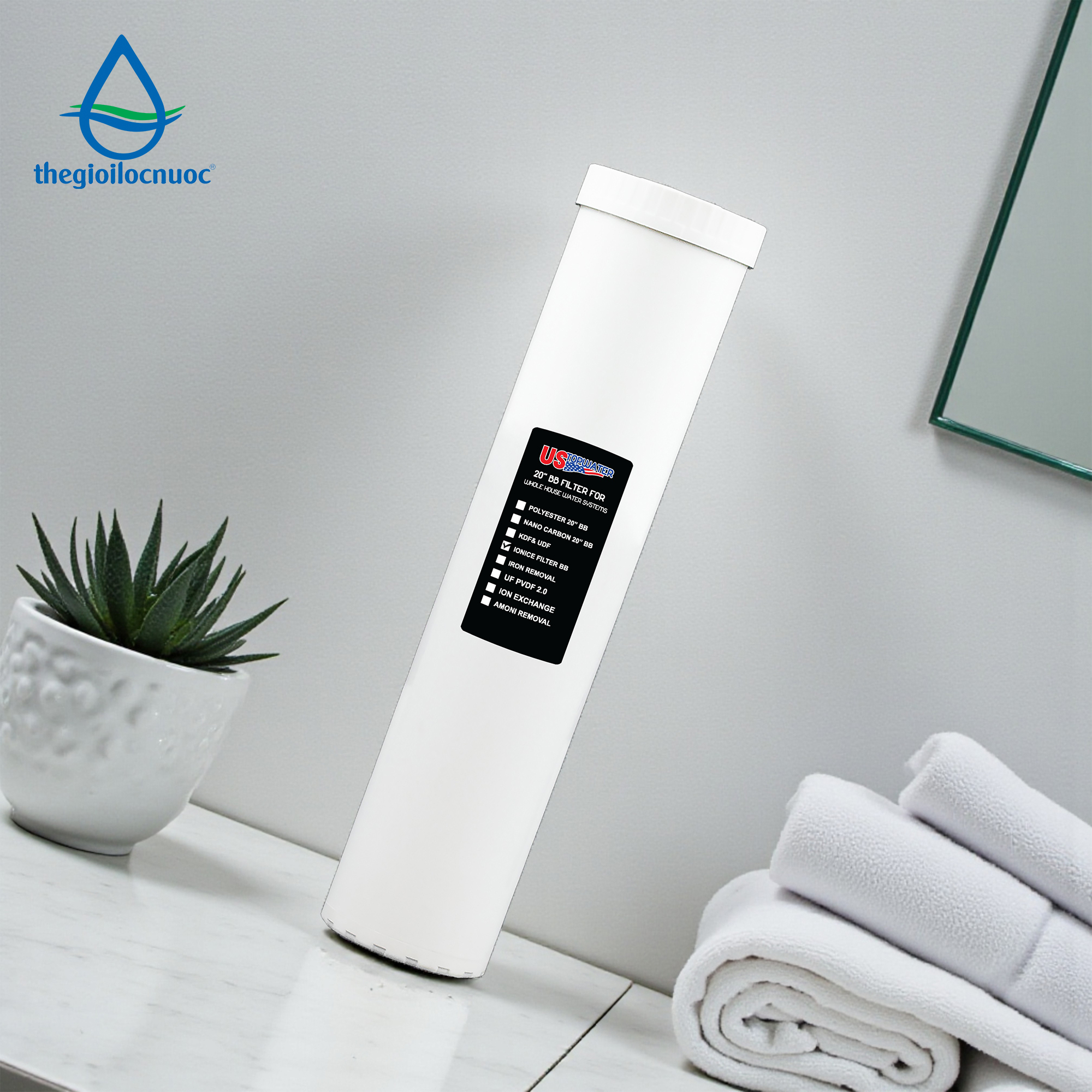 Lõi lọc IONICE 20'' béo USTOPWATER - USA, model: F-4520IC
