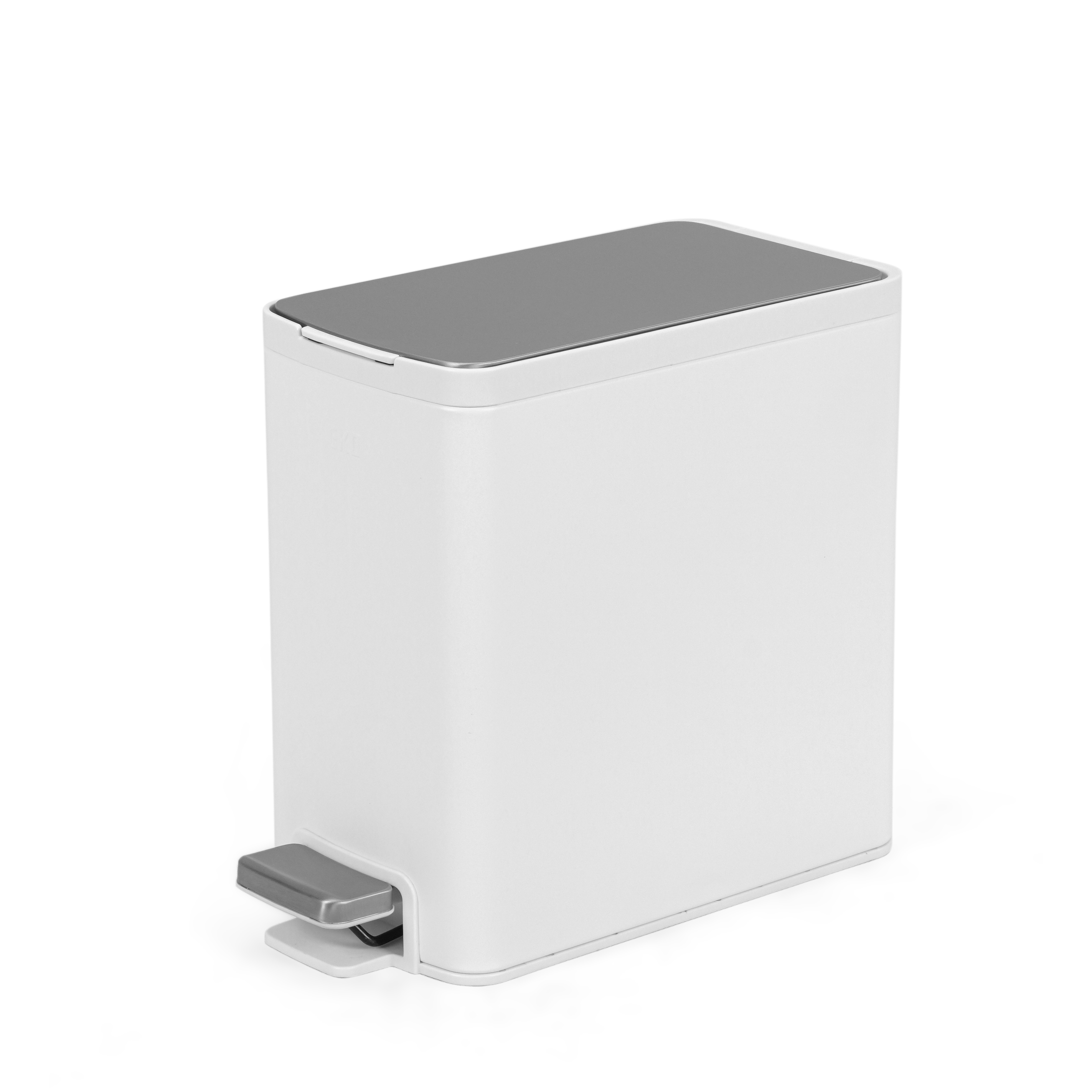 Thùng rác inox 8L nắp bật, chống ồn Eko - Trắng_384620 - Phân phối chính hãng