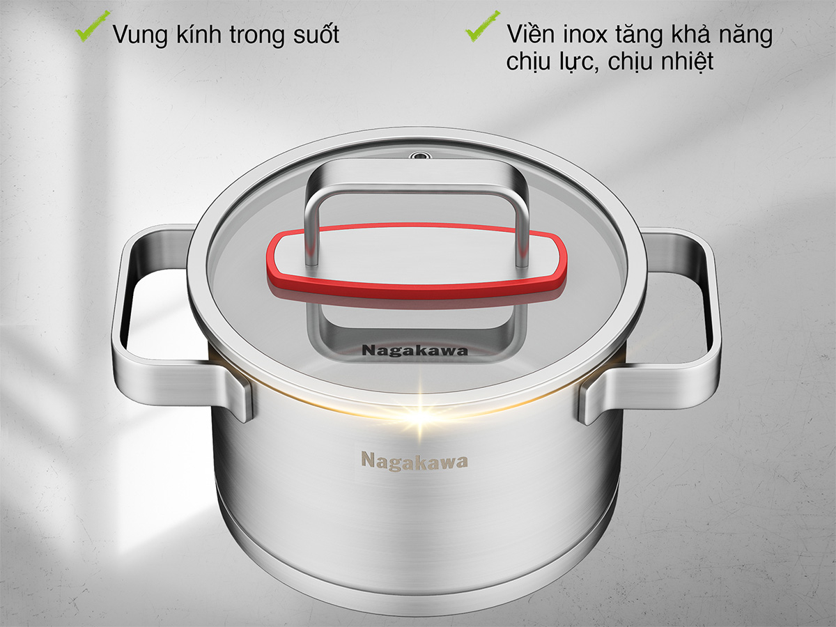 Bộ nồi inox Nagakawa NAG1357 - 3