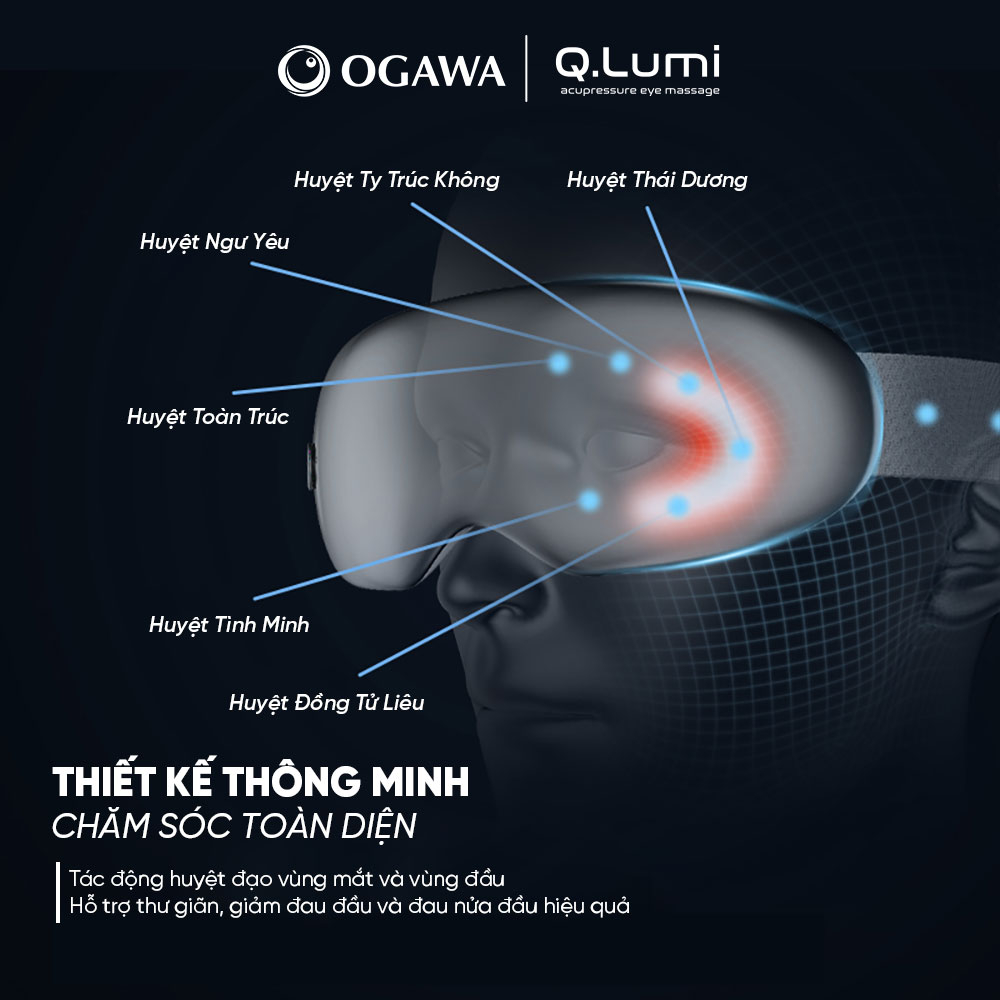 Máy massage mắt Q.lumi (OY-0511), hiệu Ogawa
