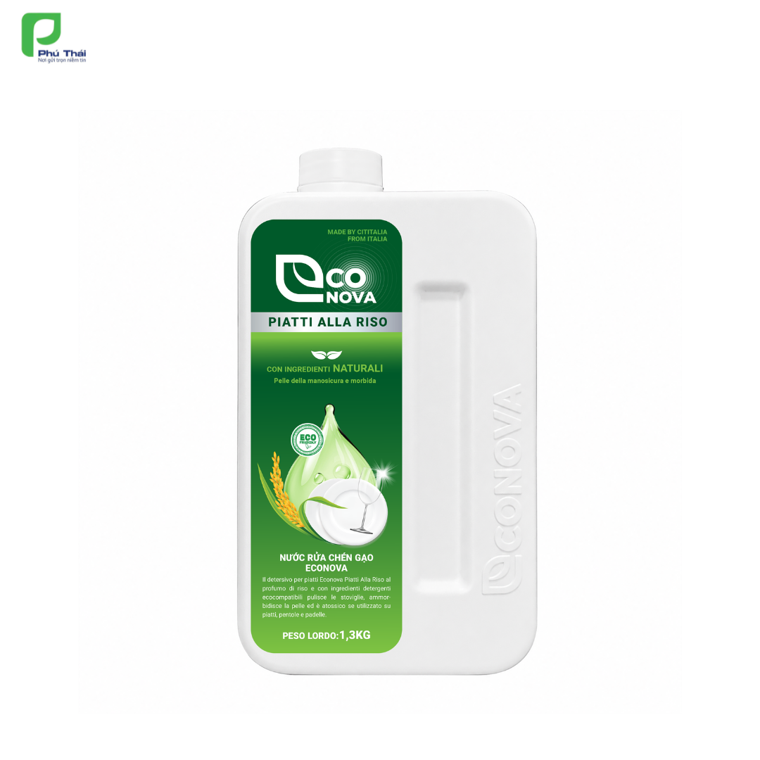 Nước rửa chén gạo Econova (Chai 1.3kg) - Phân phối chính hãng