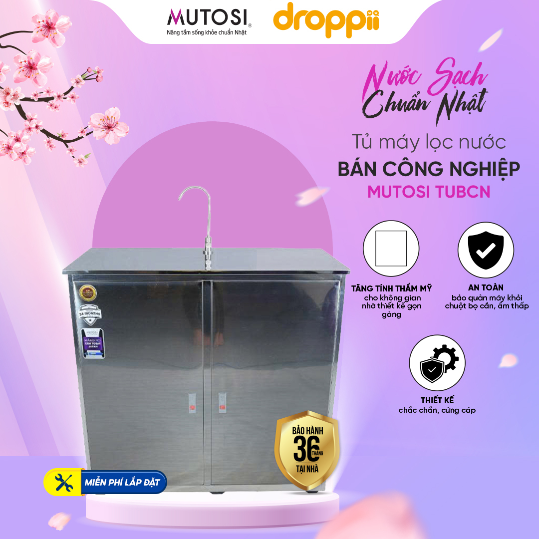 Tủ máy lọc nước bán công nghiệp Mutosi TUBCN - Phân phối chính hãng